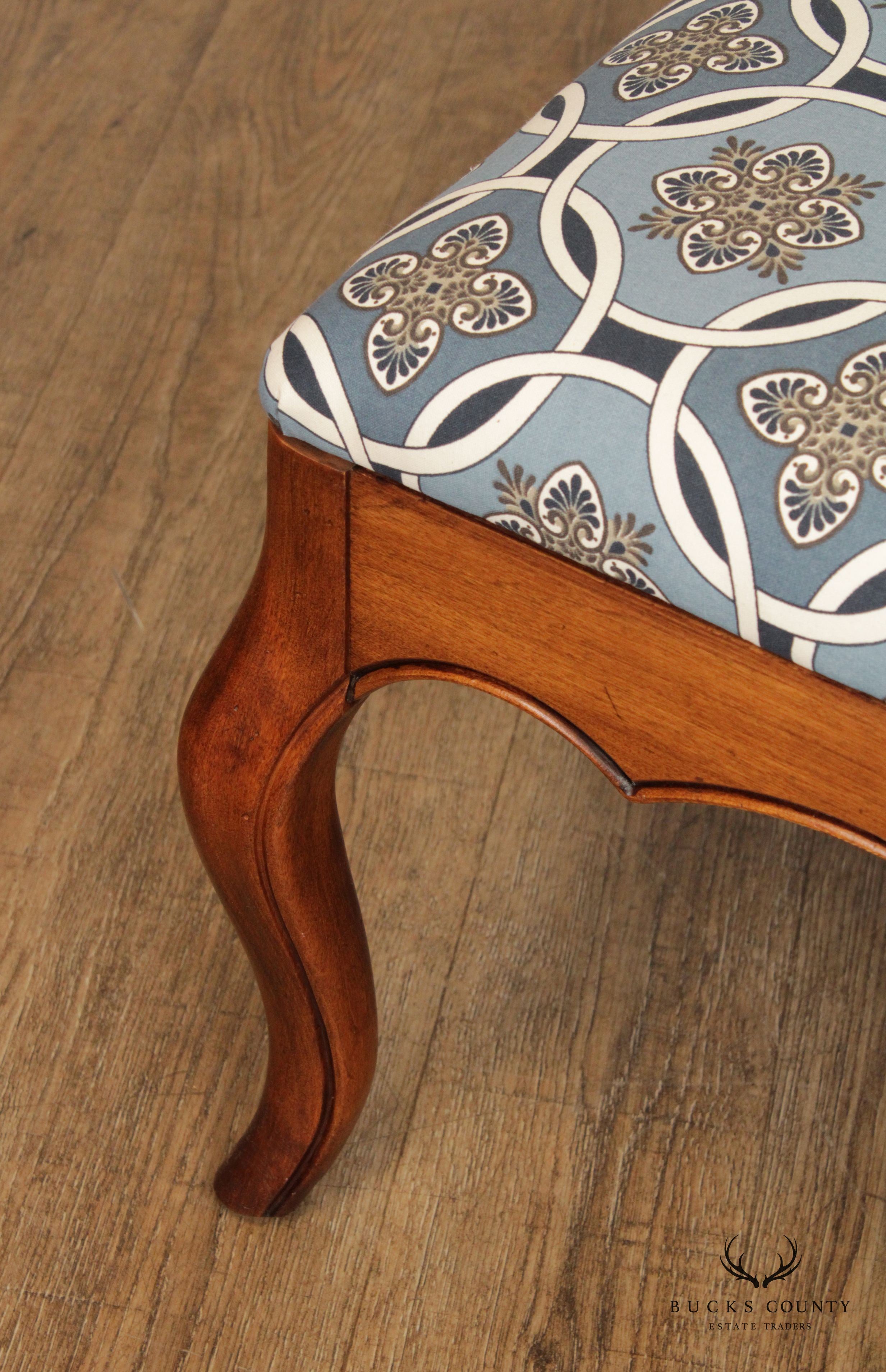 French Country Style Square Upholstered Ottoman