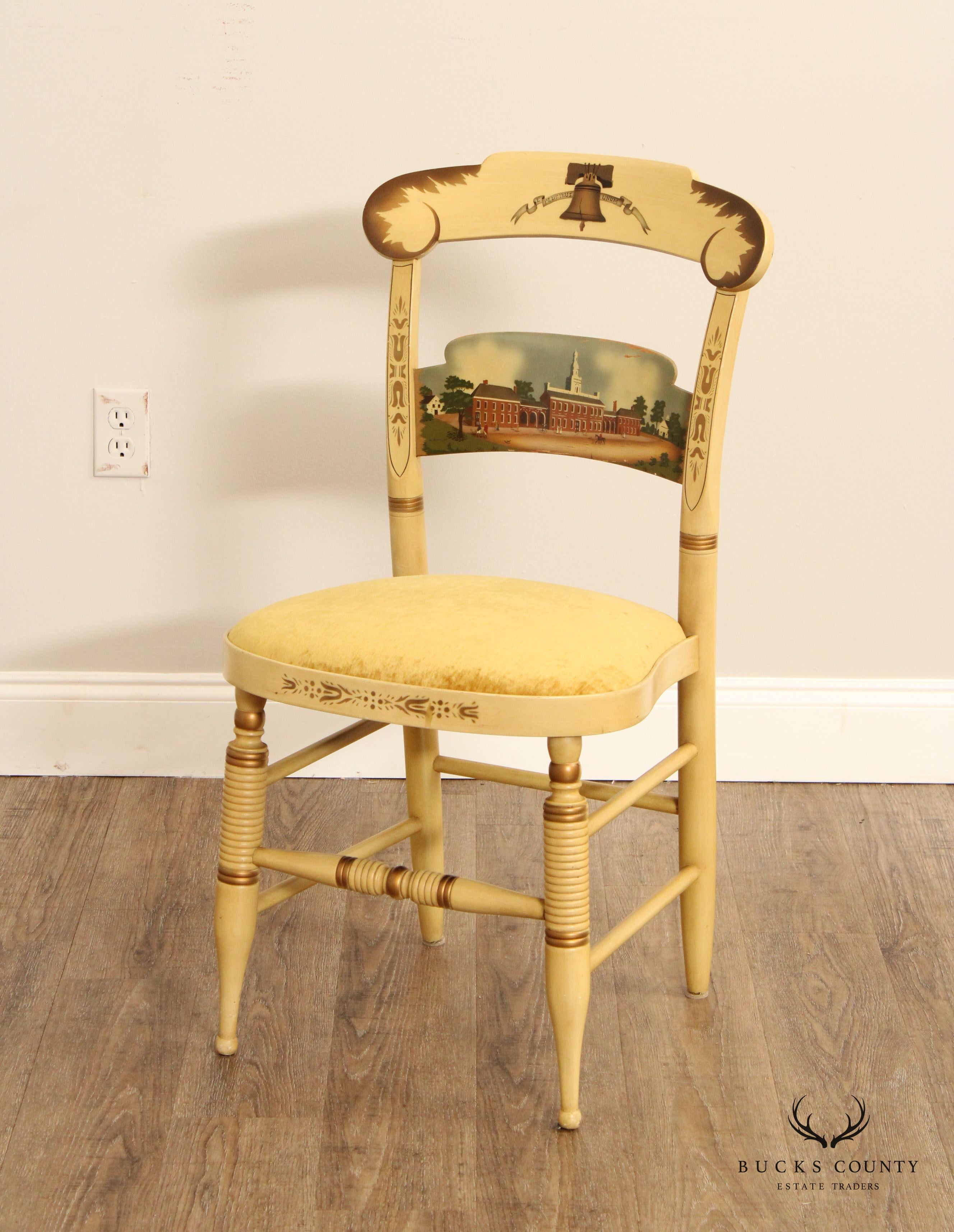 L. Hitchcock Paint Decorated 'Independence Chair'