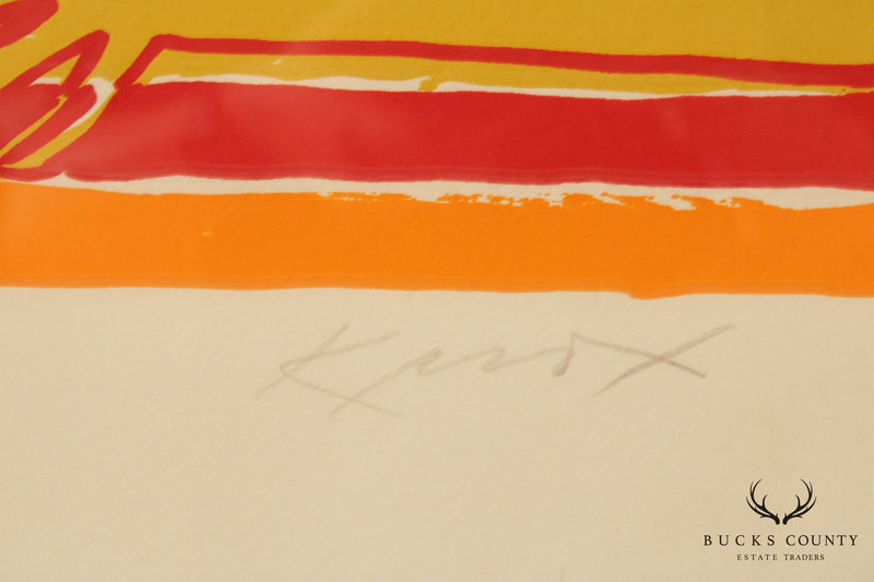 Vintage Modern Silkscreen Art Print, Signed 'Knox'