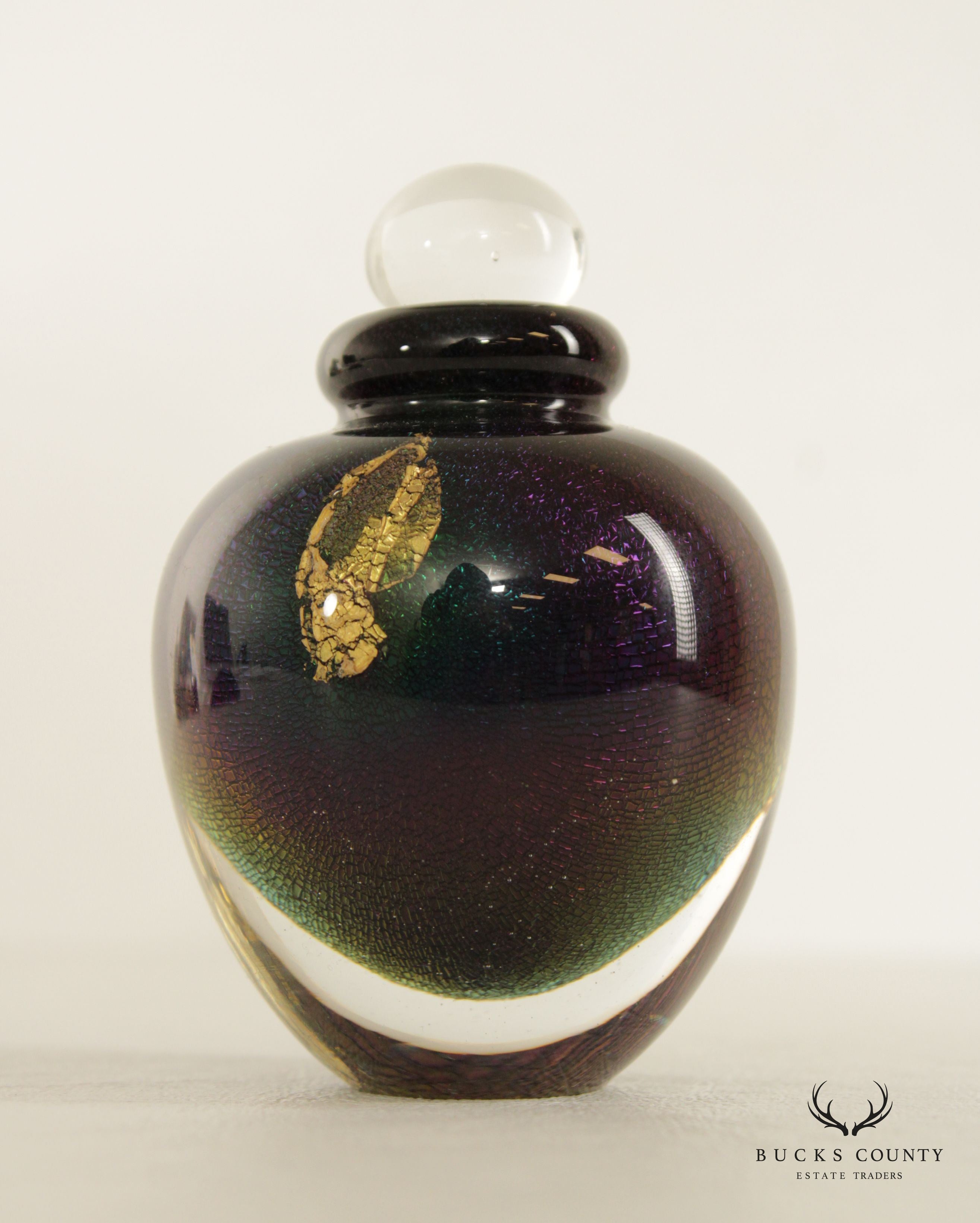 Robert Eickholt Blown Glass Perfume Bottle