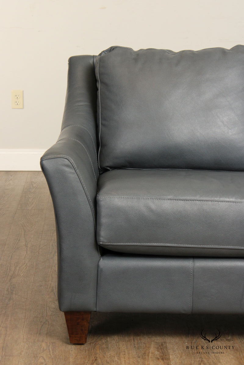 Klaussner Distinctions 'Joanna' Leather Loveseat Bucks County Estate Traders