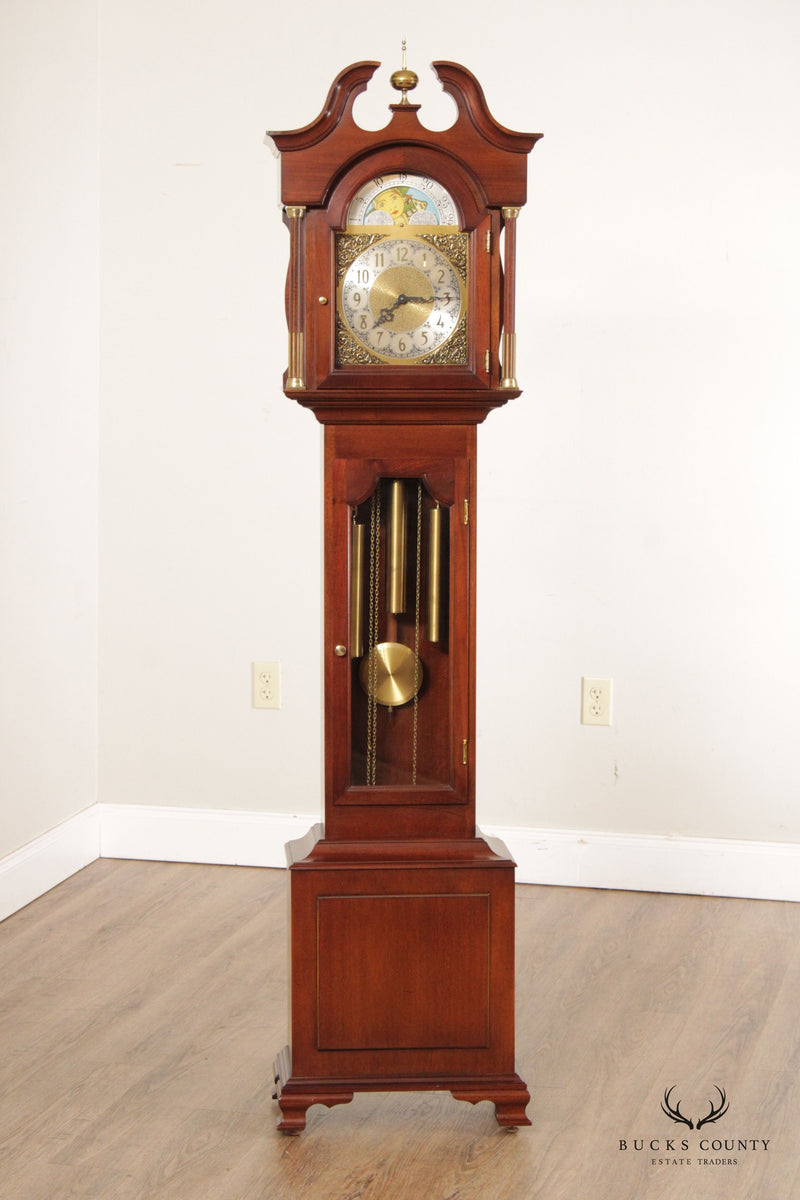 Colonial of Zeeland Mahogany Grandfather Case Clock