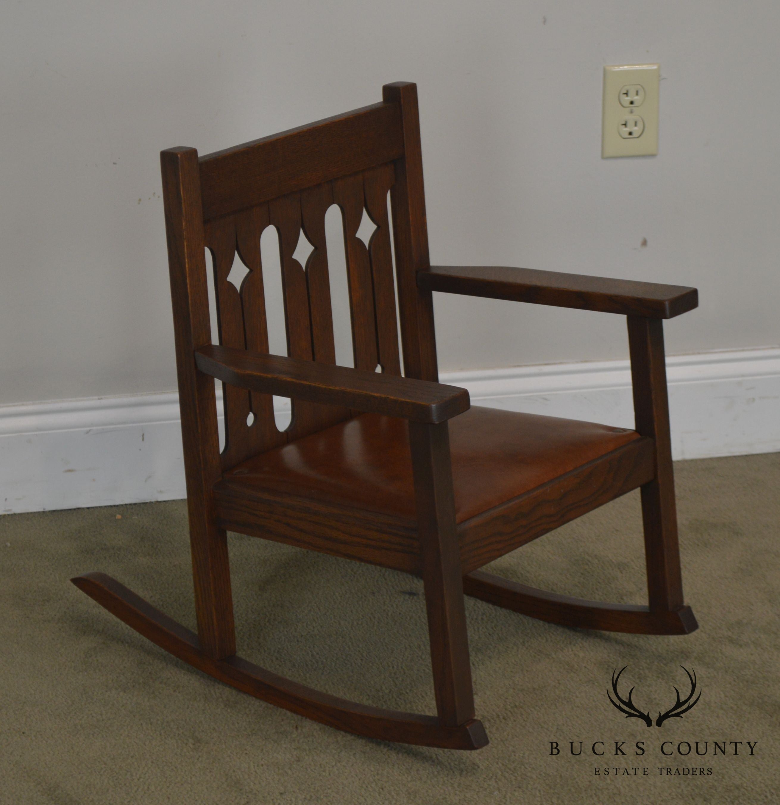 Antique Mission Oak Childs Rocker