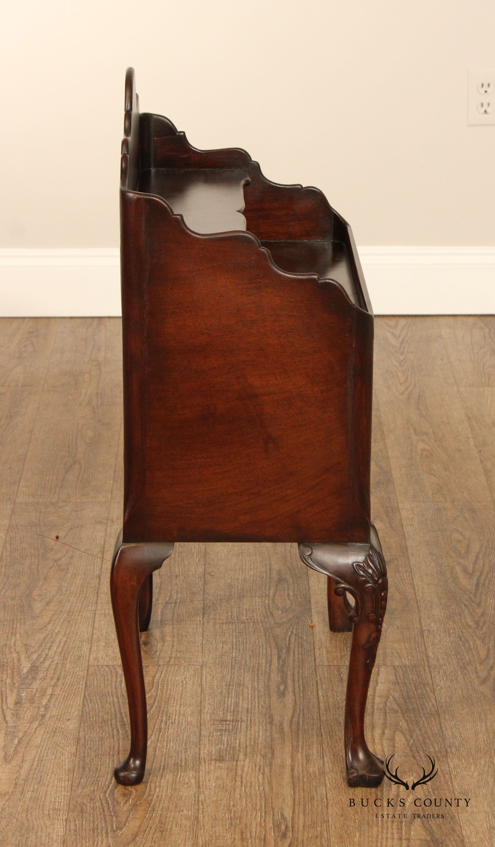 Queen Anne Style Mahogany Bookstand