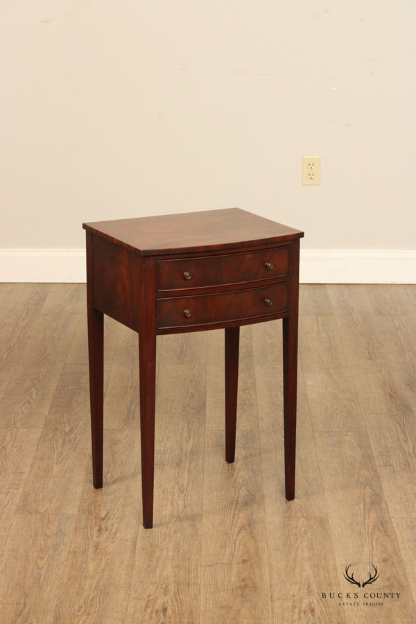 Wm. A. Berkey hepplewhite Style Mahogany Two-Drawer Side Table