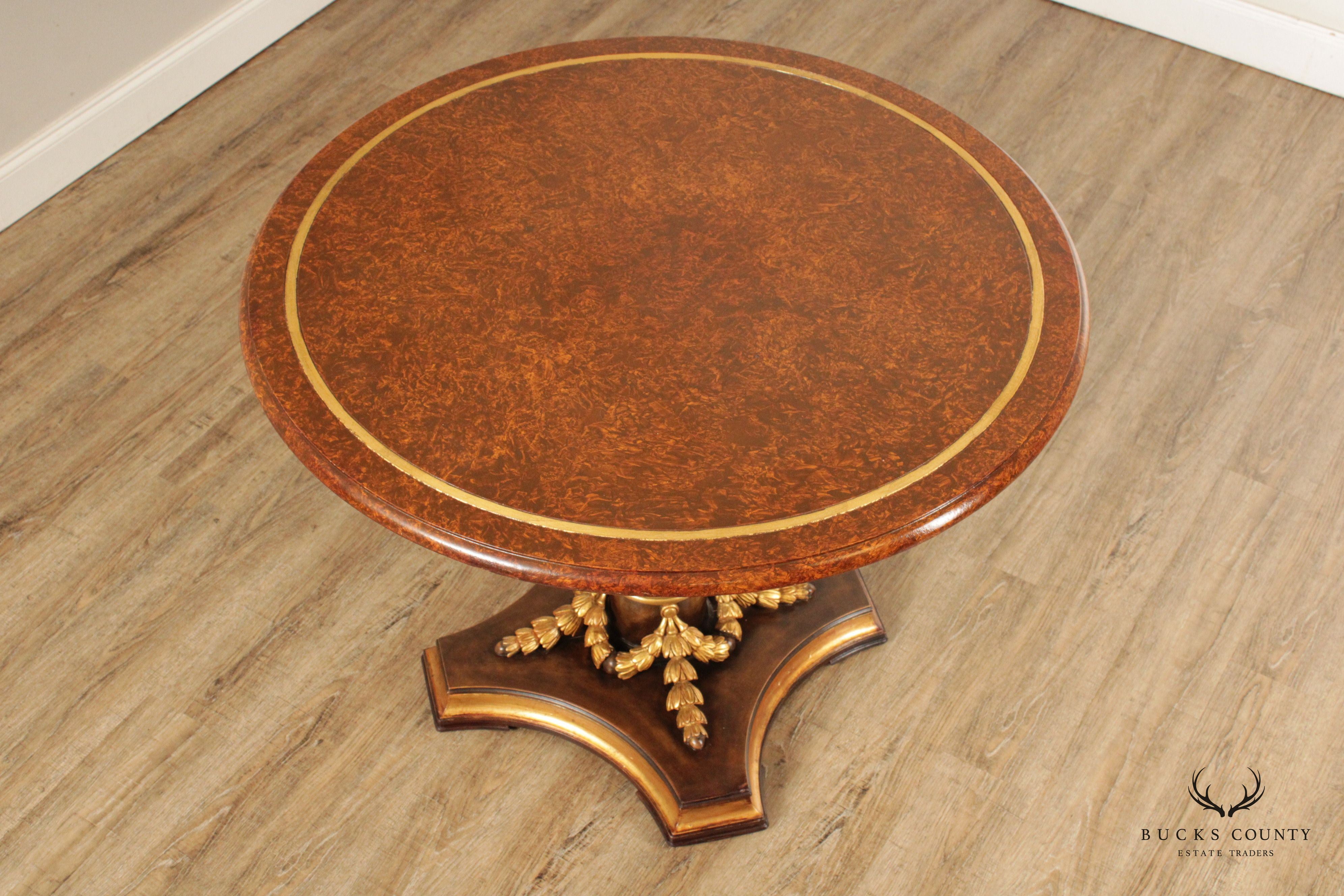 Italian Neoclassical Style Faux Painted Round Center Table