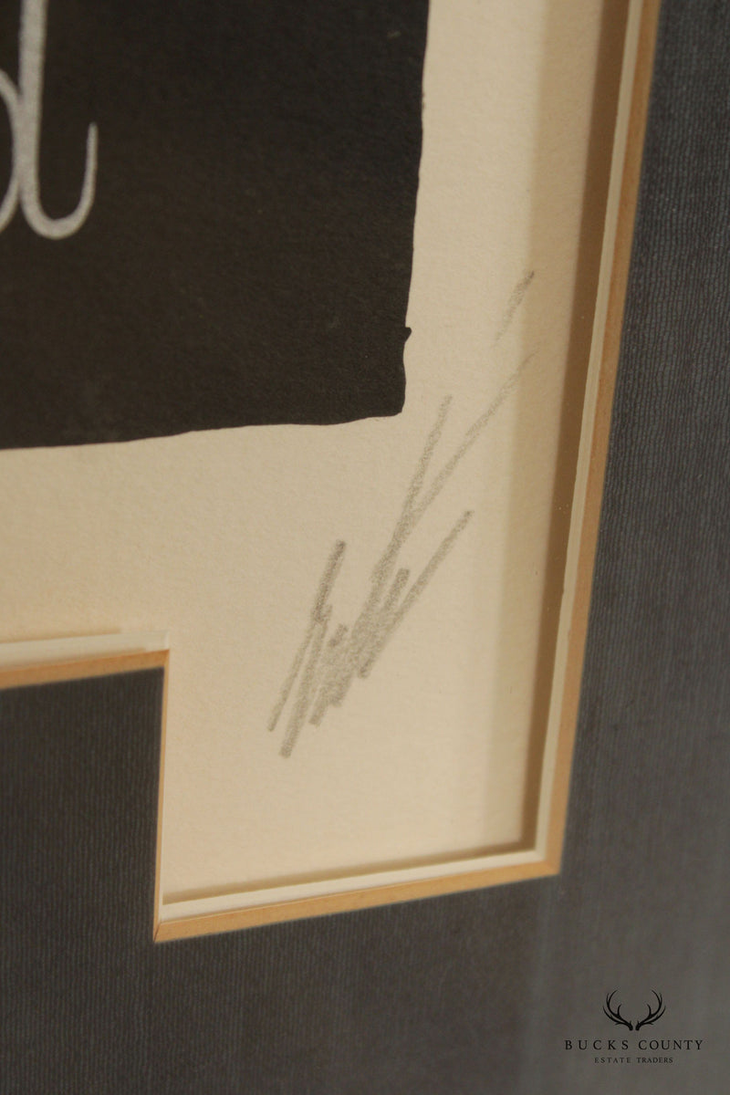 Erté Custom Framed Signed Artist's Proof, The Alphabet Series, Letter D