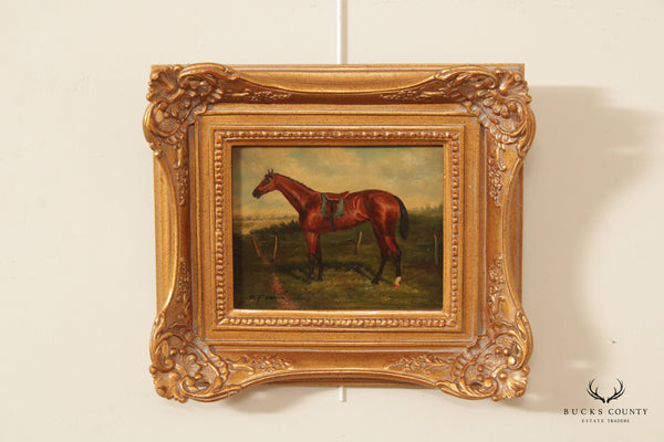 Traditional Equestrian Horse Oil Painting, by C. Franco