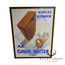 C. Villot "Au Grand Pasteur Neubles Decoration Chamberg" Giclee Poster