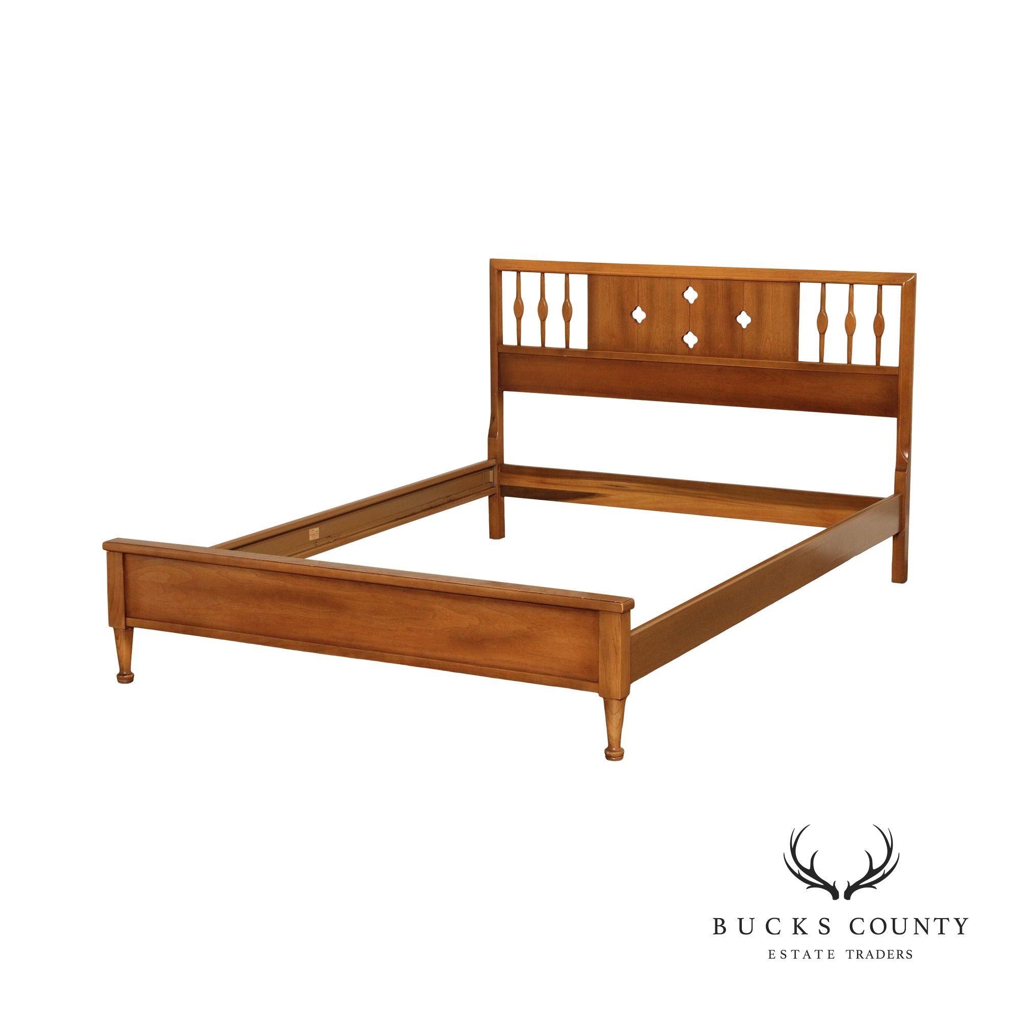 American of Martinsville Mid Century Modern Walnut Full Bed Frame