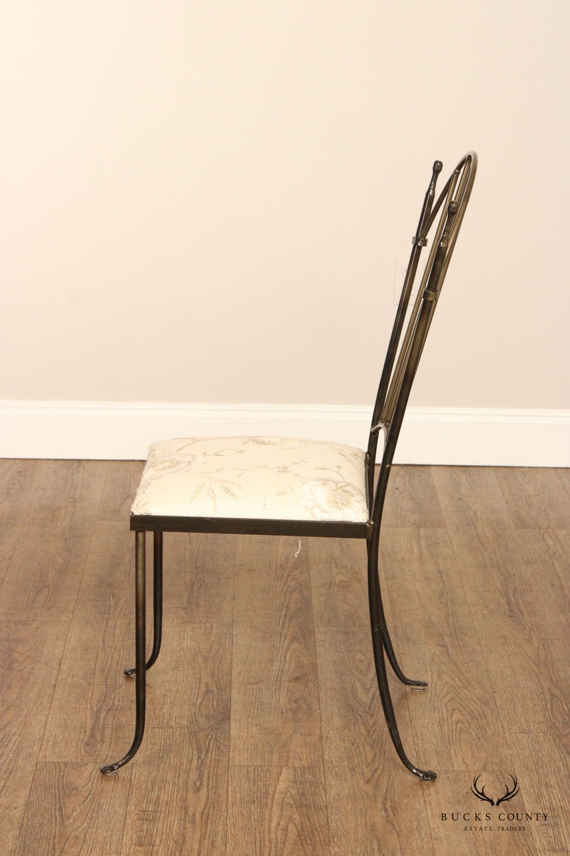 Vintage Charleston Forge Wrought Iron Desk Chair