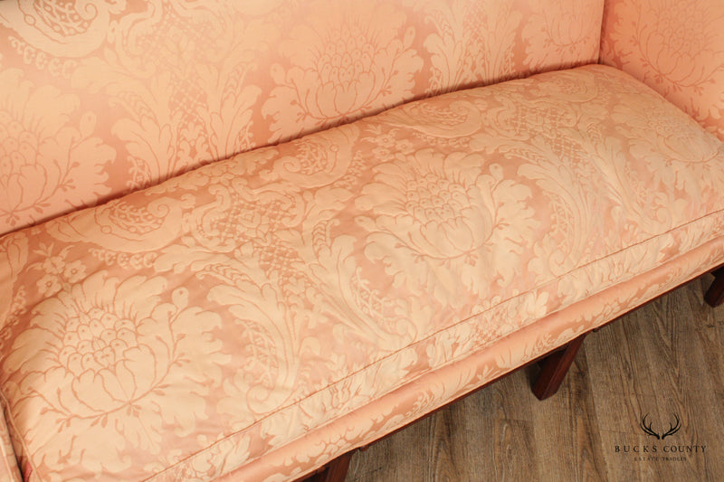 Chippendale Style Mahogany Camelback Sofa