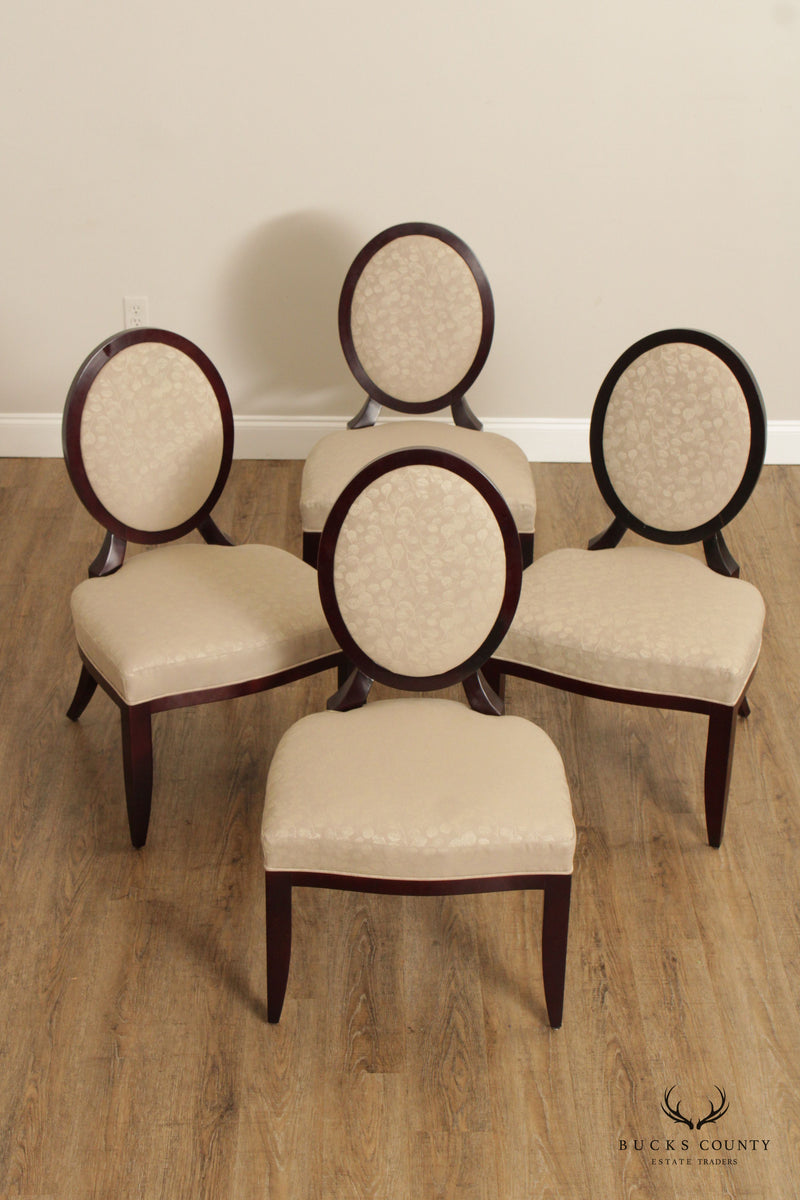 Baker Furniture Set of Four Oval X-Back Dining Chairs