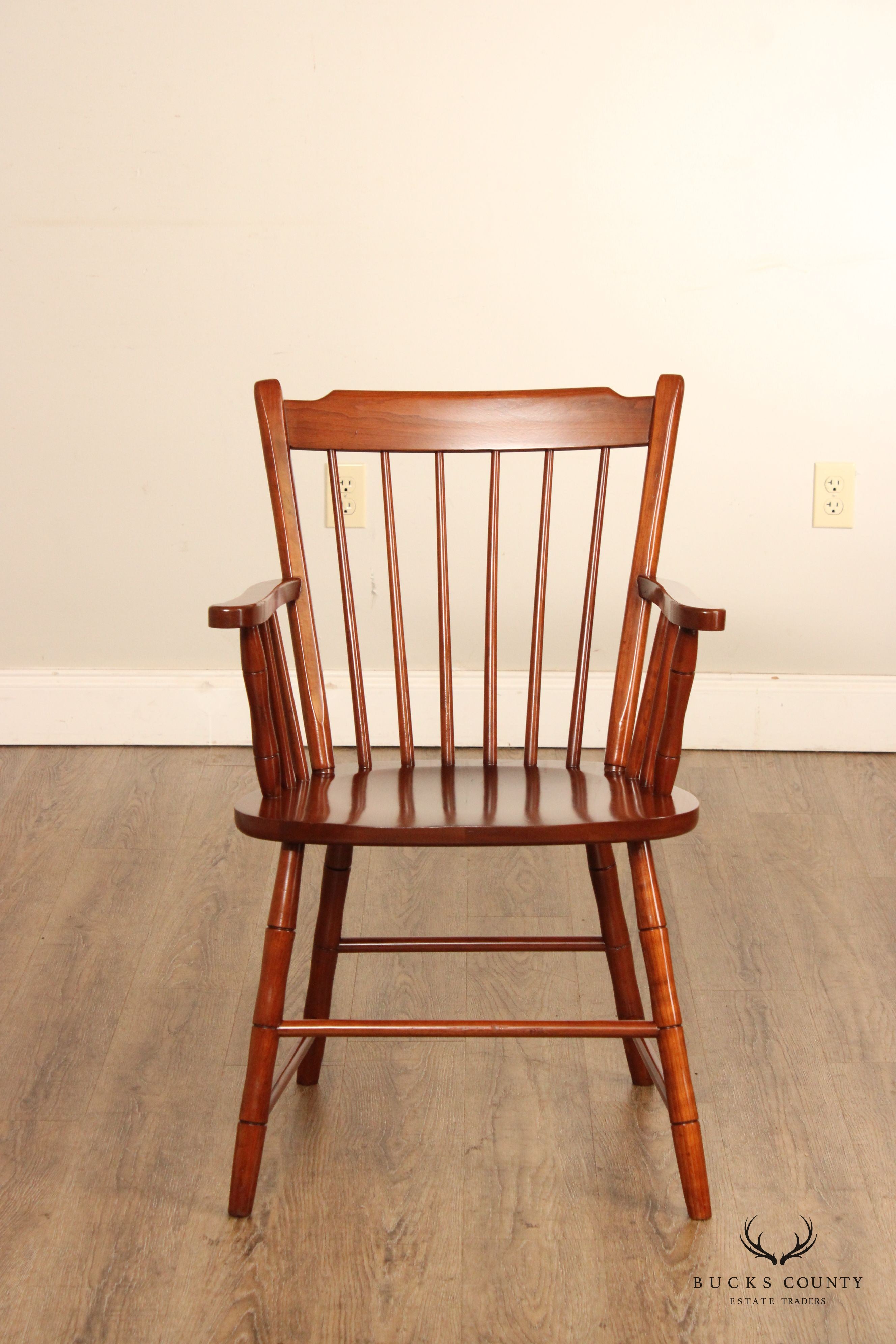 Custom Quality Cherry Windsor Armchair