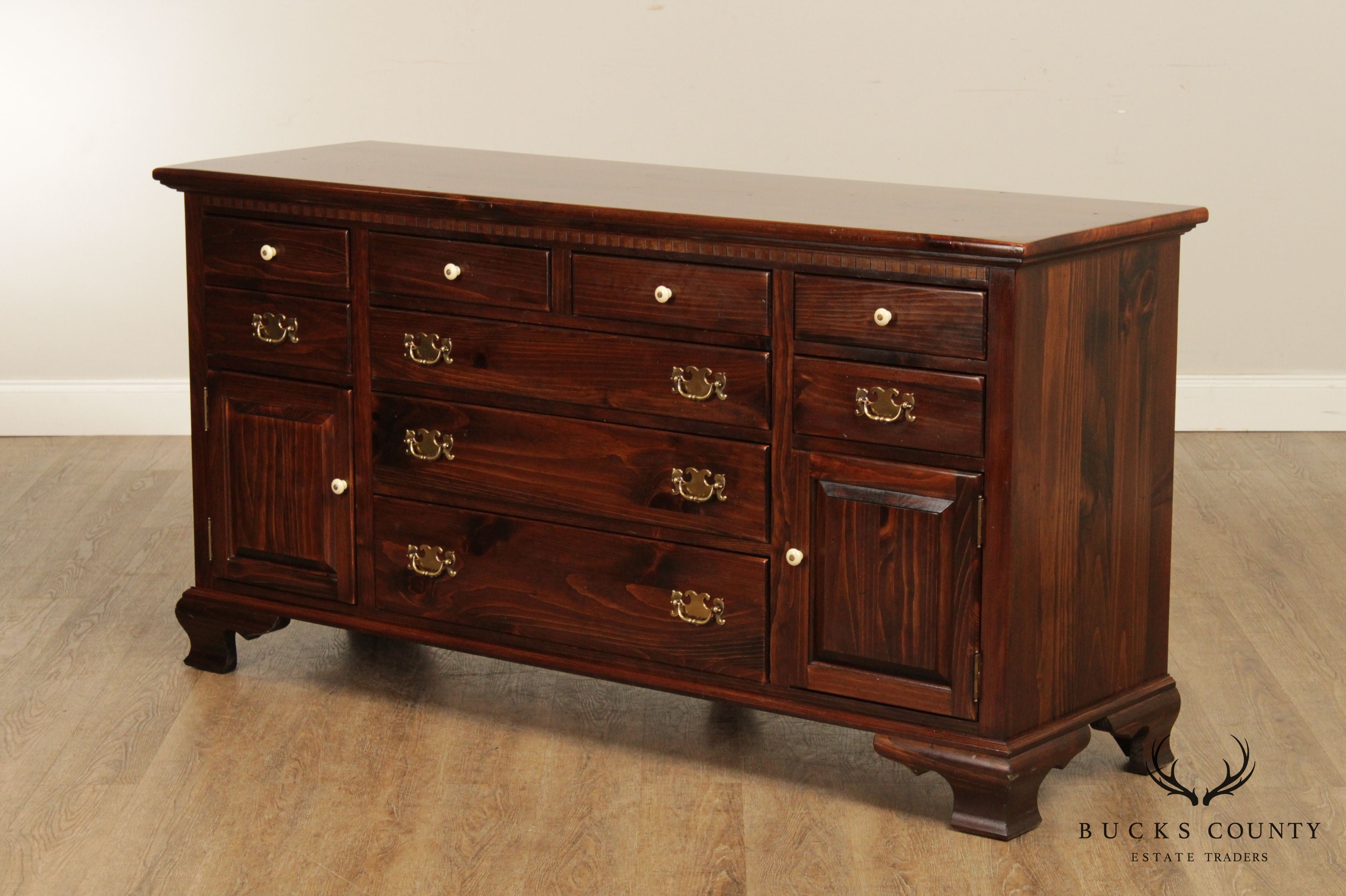 Ethan Allen Old Tavern Pine Collection Long Dresser