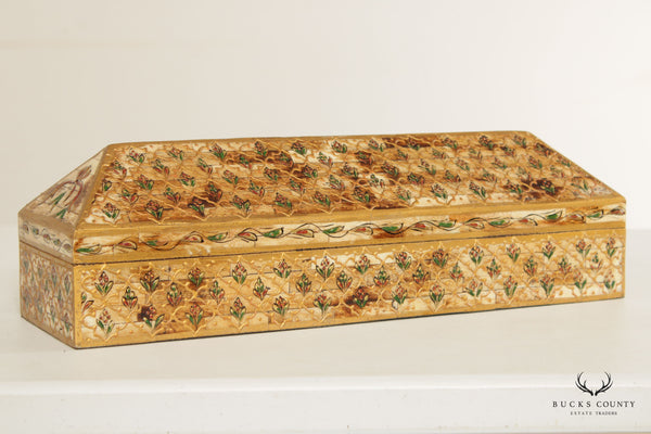 Ronita Smith Collection Parcel Gilt and Floral Decorated Storage Box
