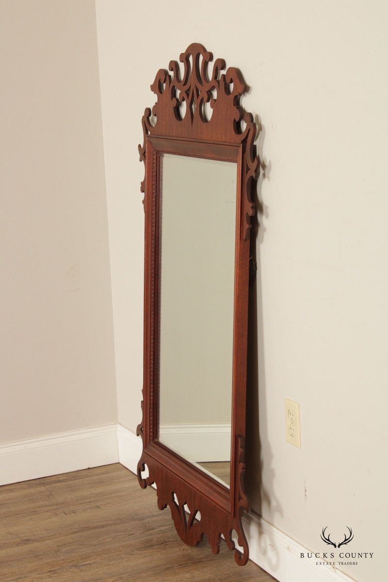 Baker Furniture Chippendale Style Carved Mahogany Wall Mirror