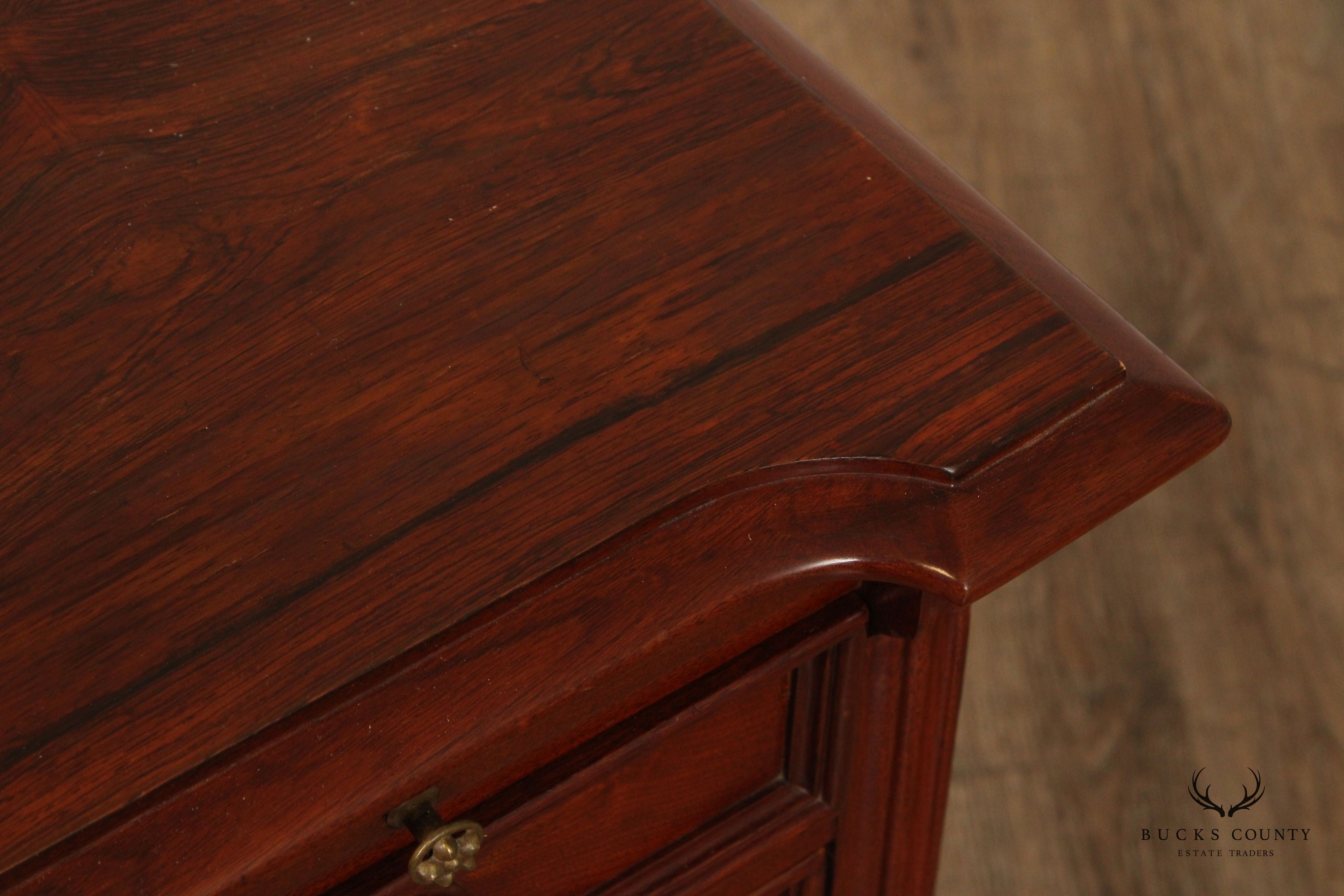 Antique English Mahogany And Rosewood Bachelor's Chest