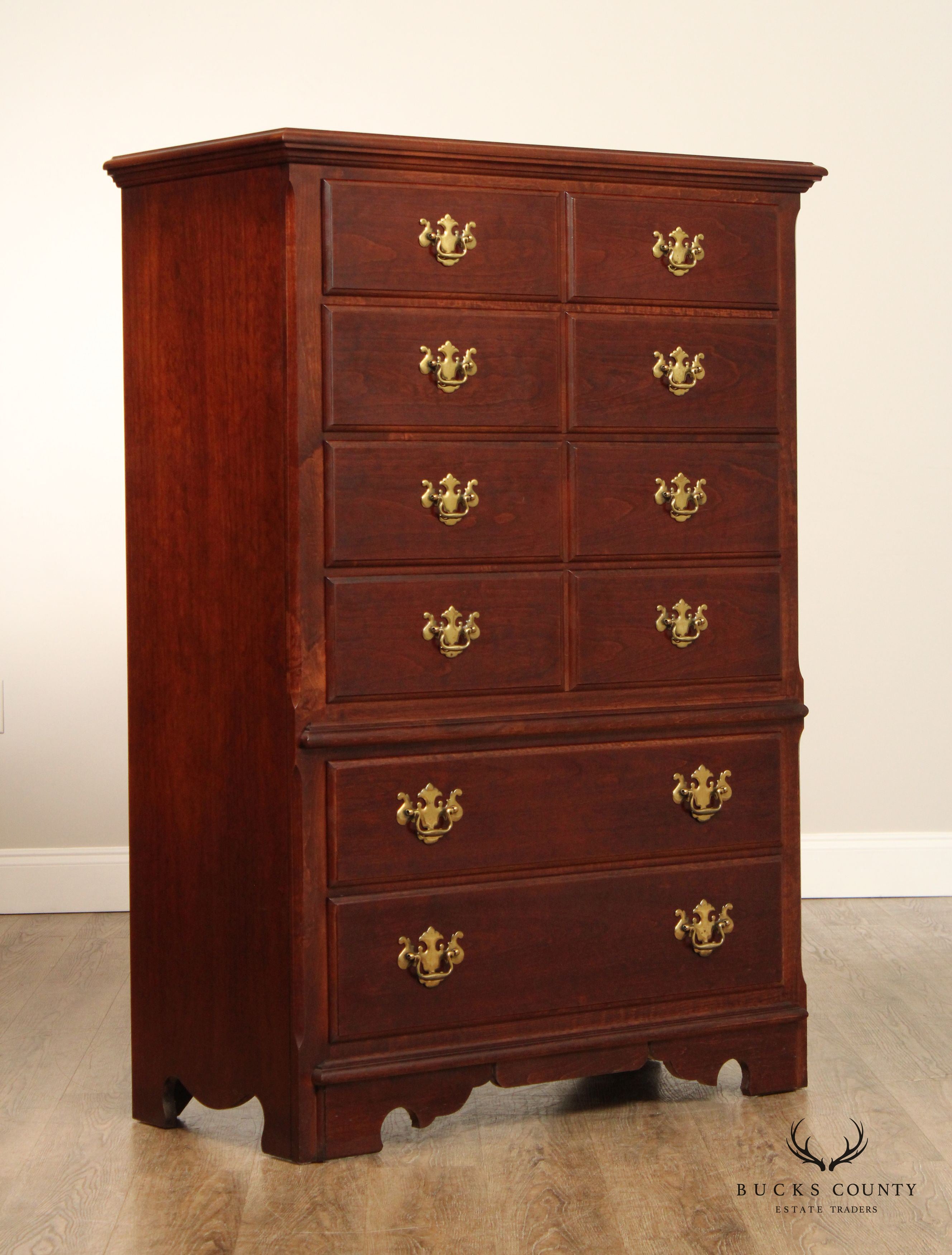 Thomasville 'Winston Court' Chippendale Style Cherry Tall Chest