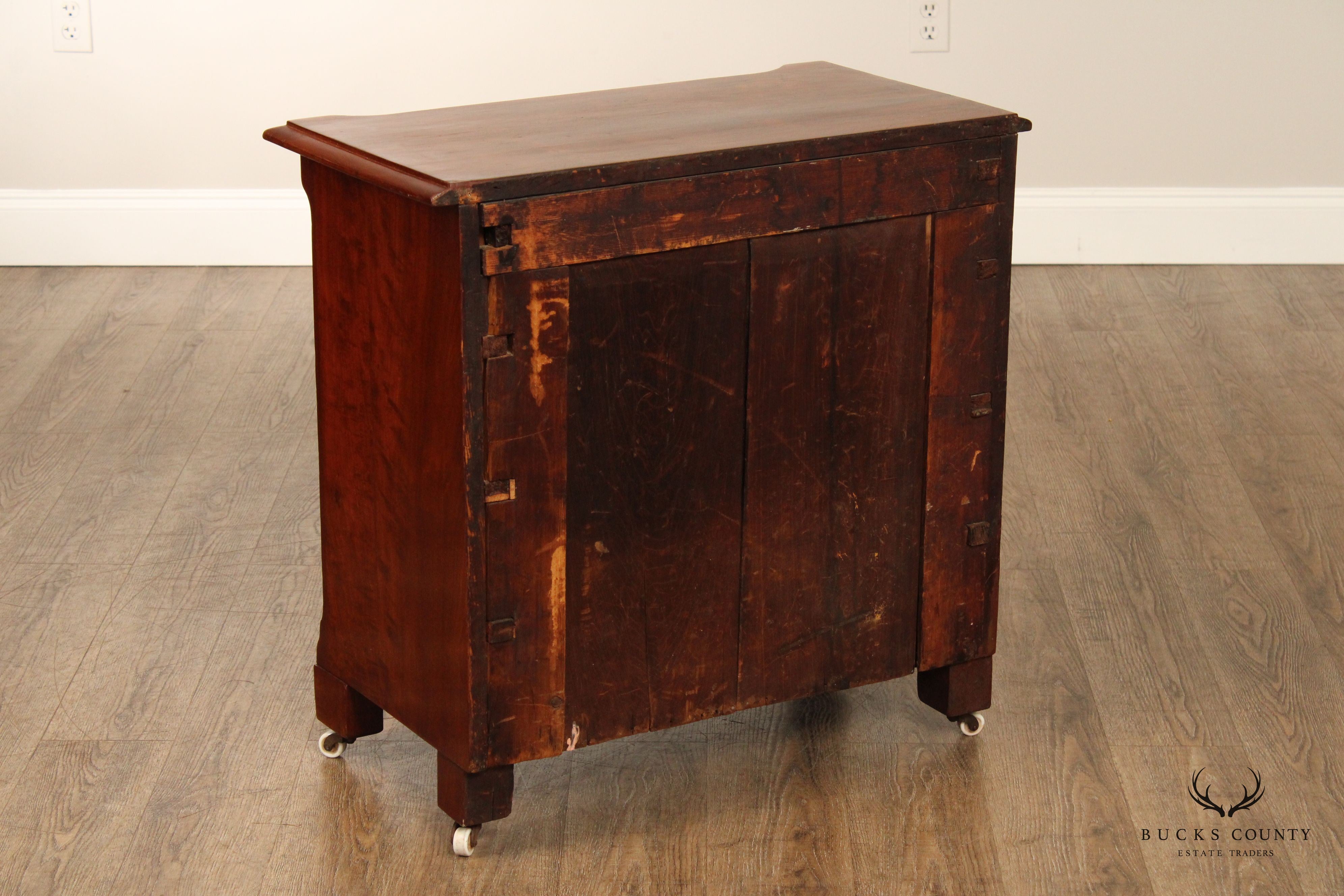 Antique English Mahogany And Rosewood Bachelor's Chest