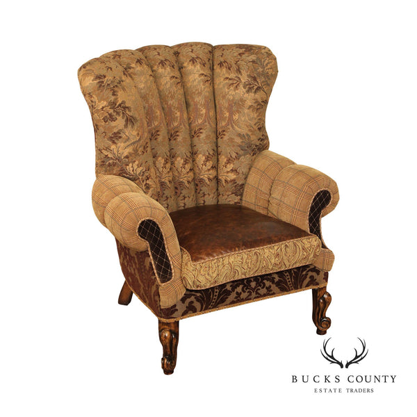 Jeff Zimmerman French Provincial Style Channel Back Armchair
