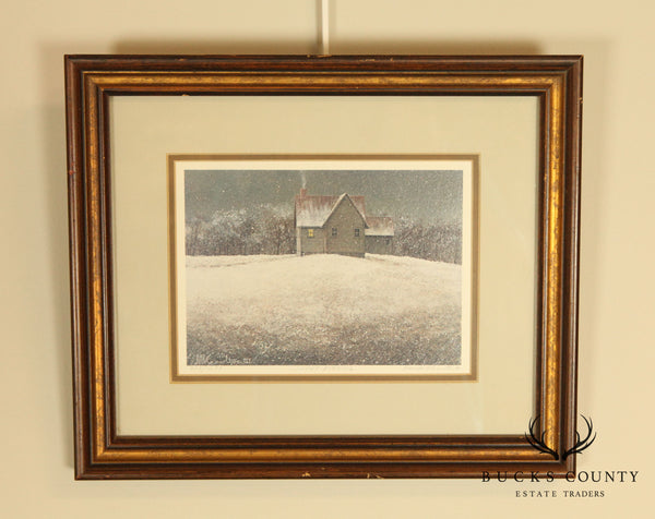 David Knowlton III Framed Limited Edition Print "Snowy Evening" 939/1000 Signed