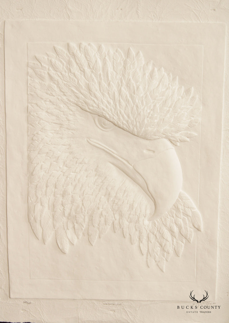 Roy Windfree 'Watchful Eye' Eagle Embossed Print