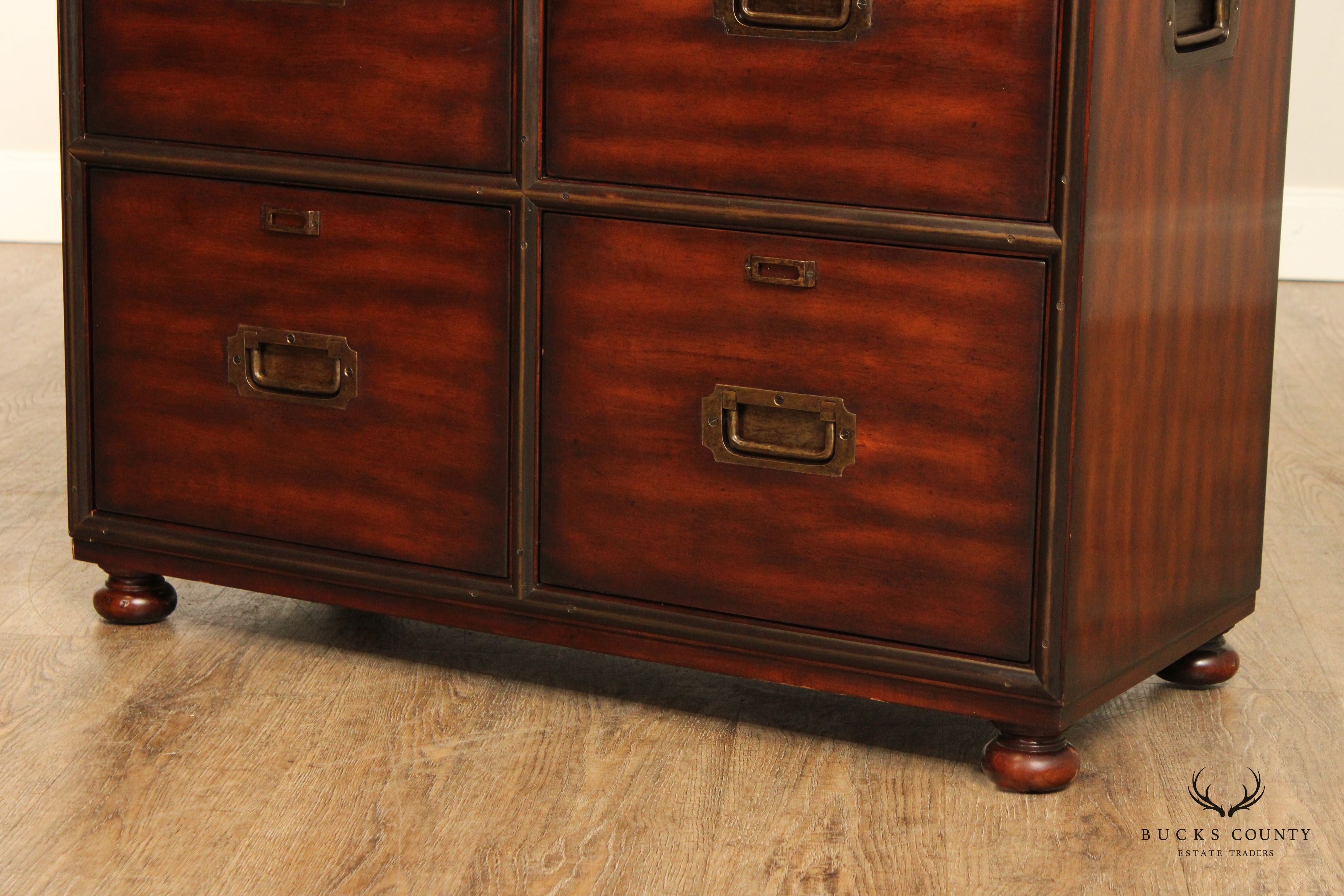 Theodore Alexander Campaign Style 'Subaltern's Chest' File Cabinet