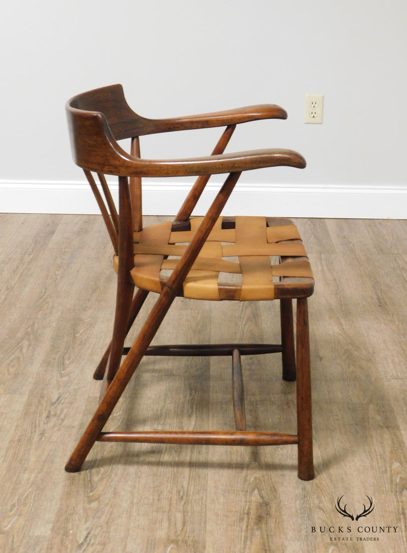 Wharton Esherick Sculpted Walnut Captain's Chair