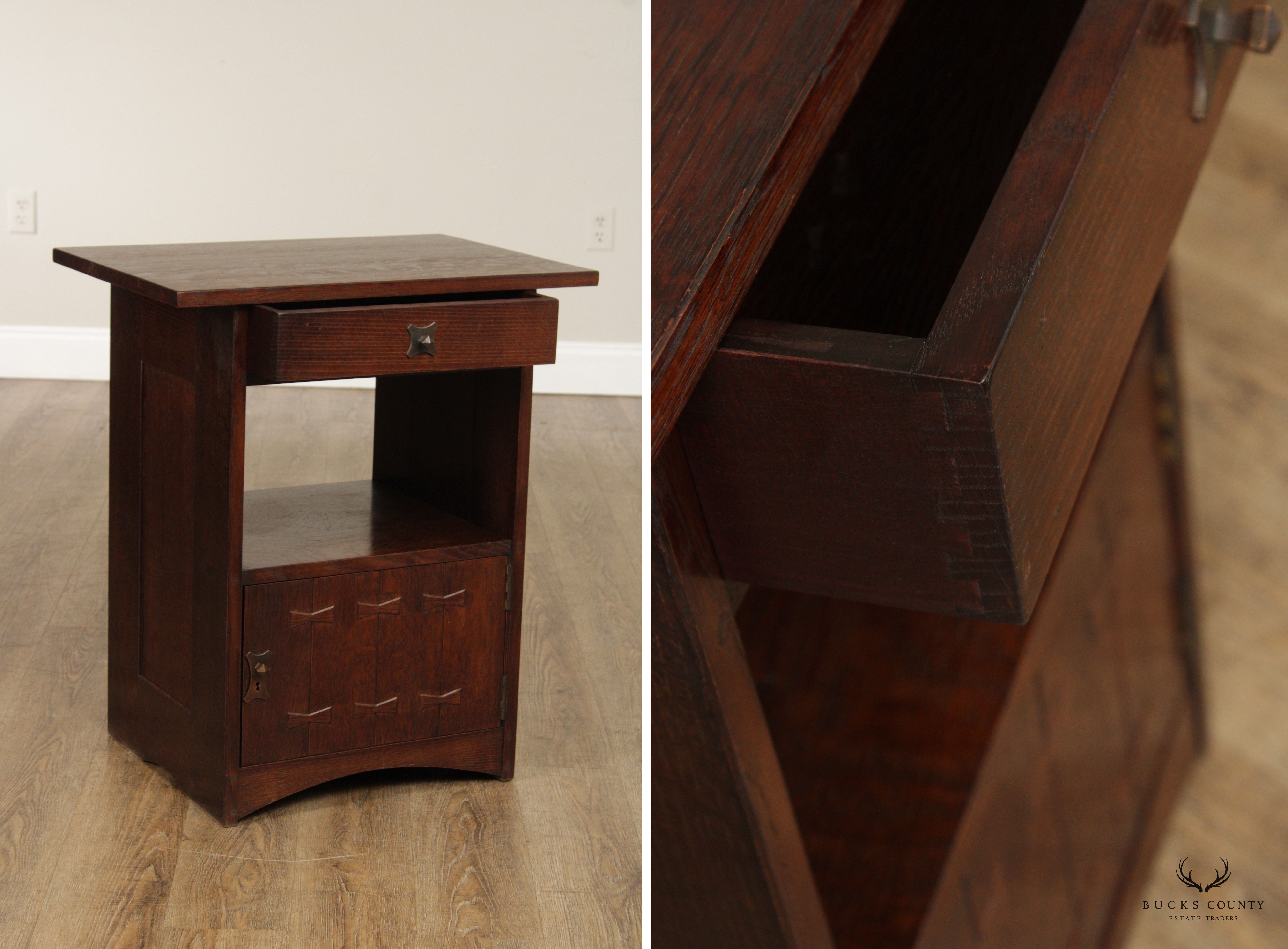 Mission Style Custom Quality Oak Nightstand Cabinet