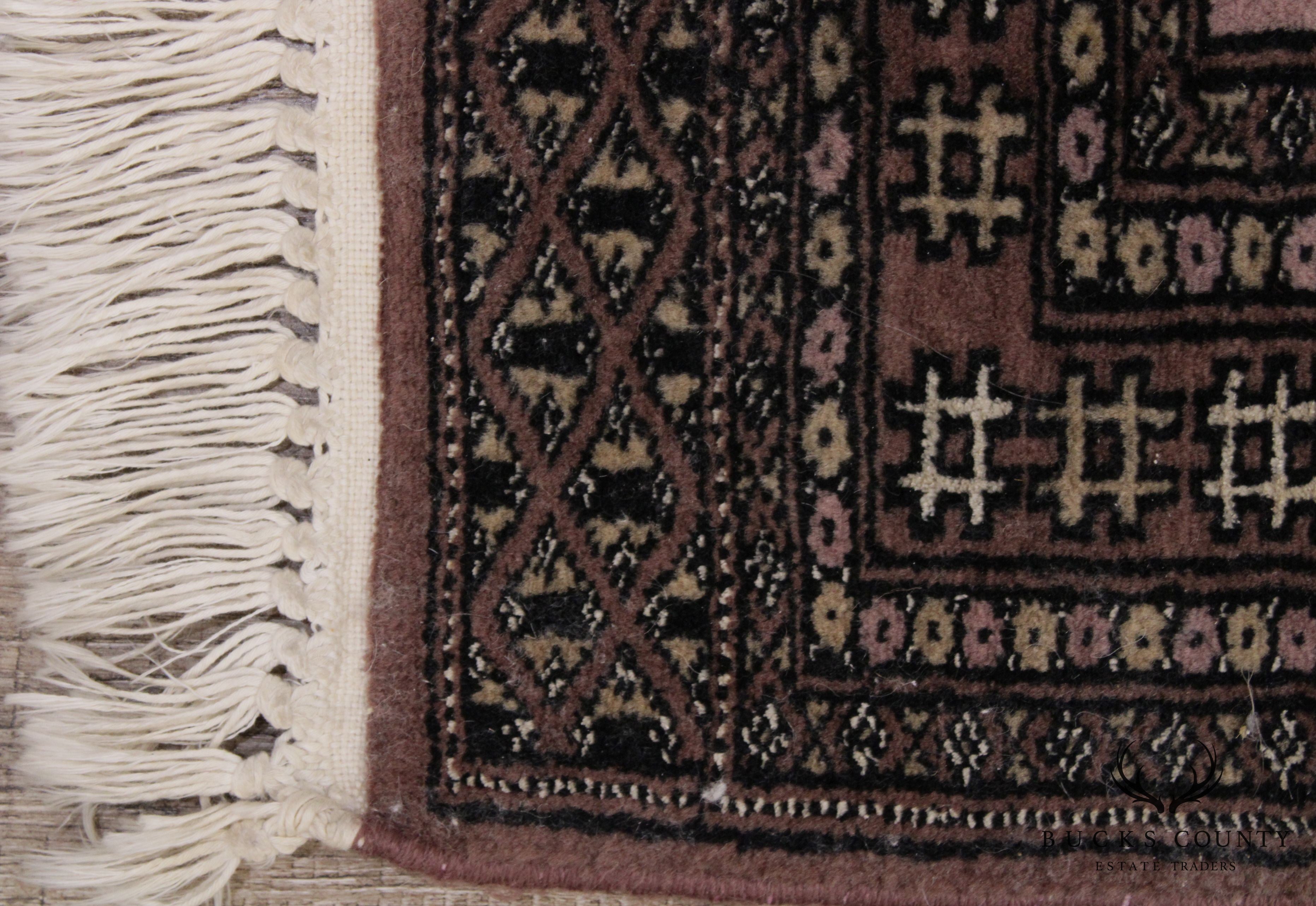 Vintage Hand Woven Bokara Throw Rug