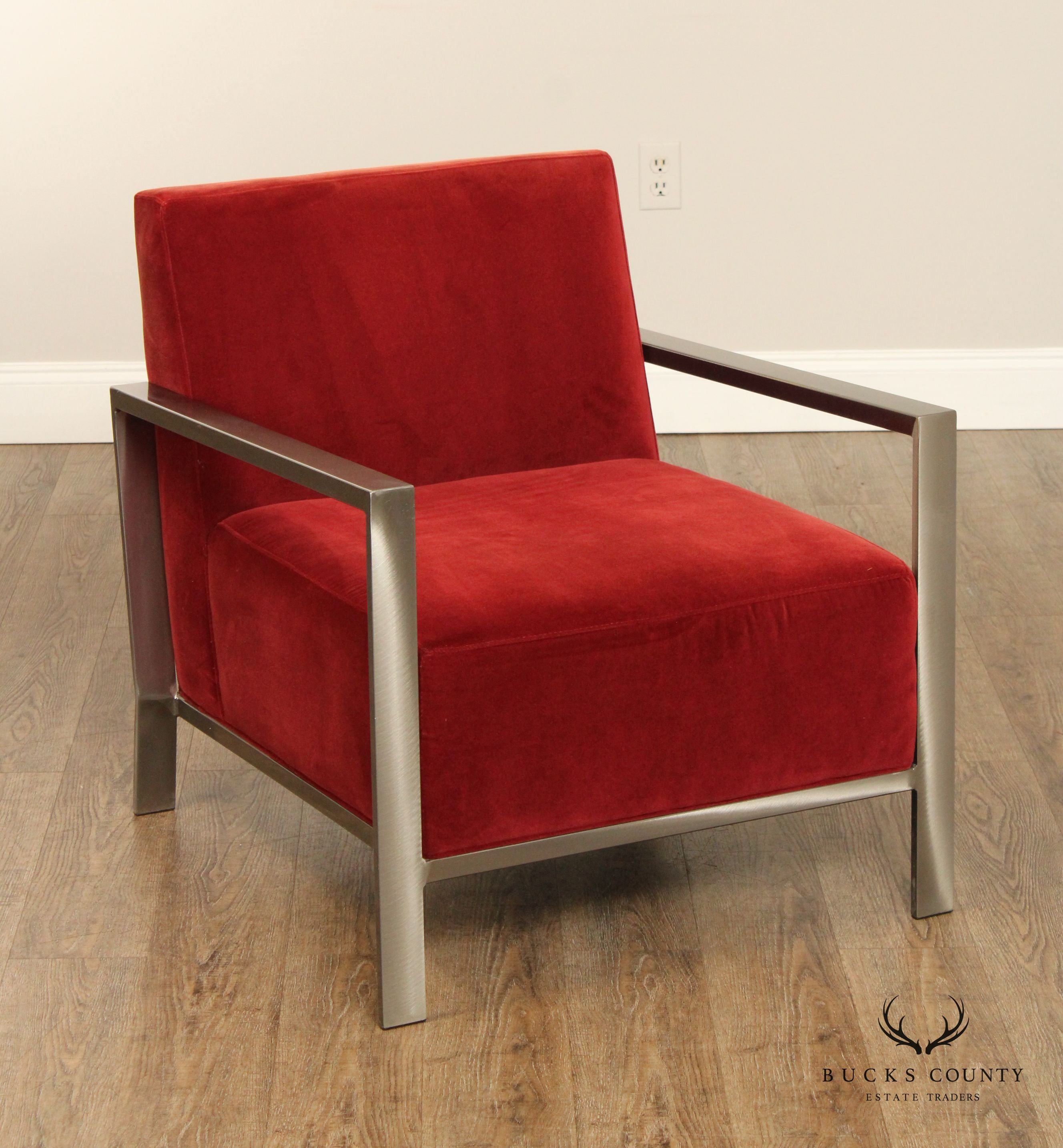 Contemporary Room and Board Zinc Frame Lounge Chair