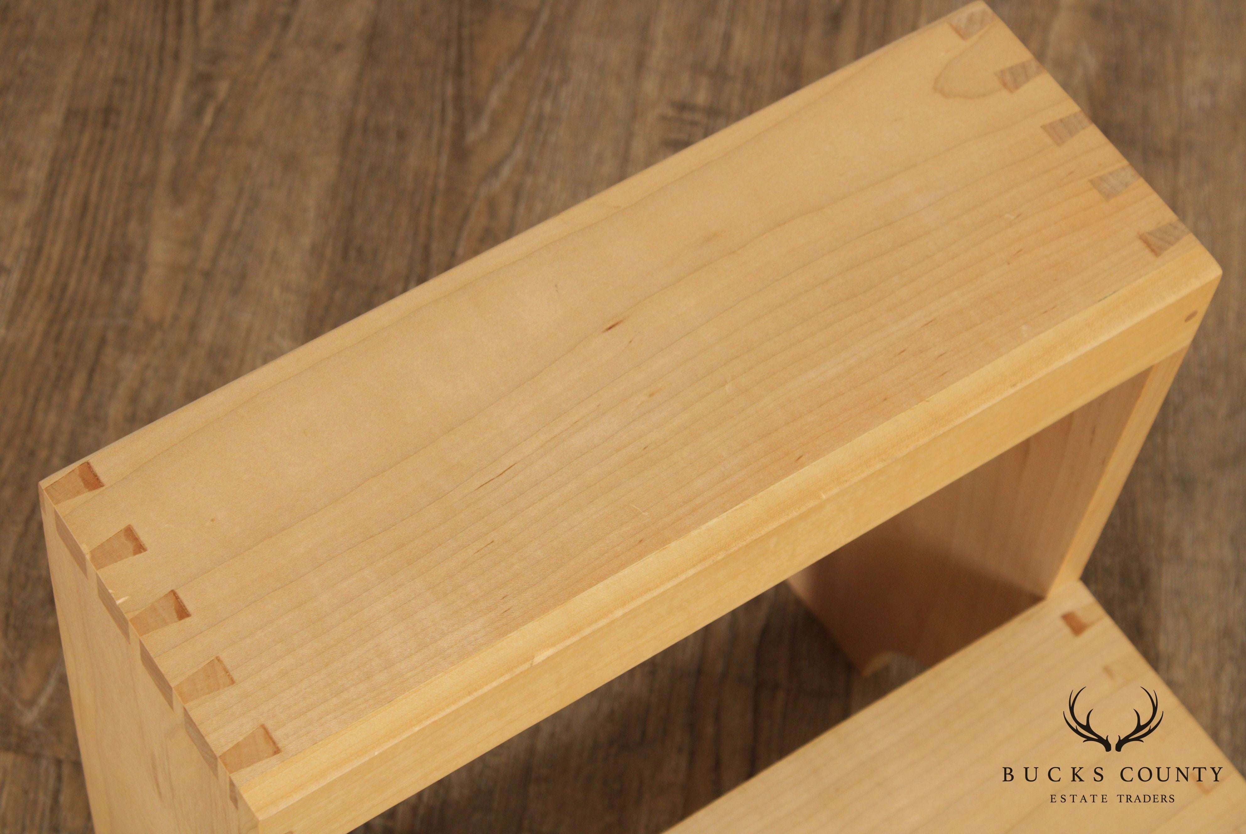 Hand Crafted Maple Dovetailed Bed Steps