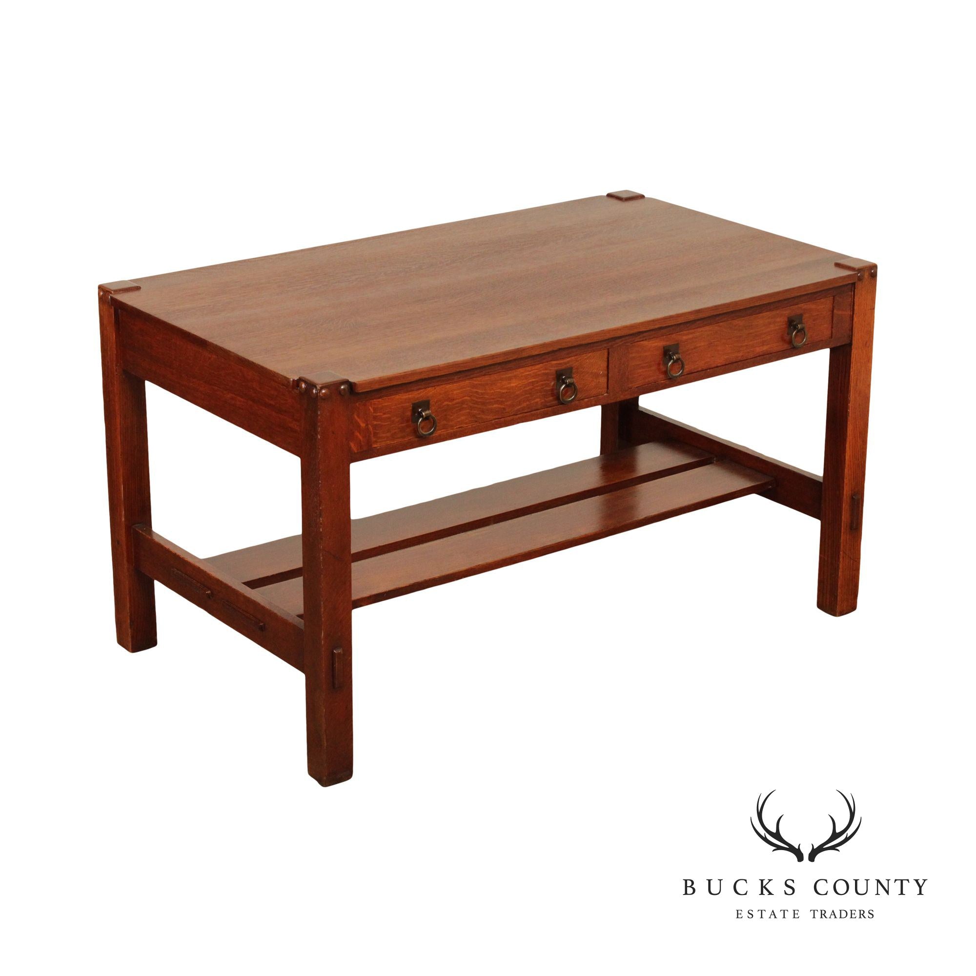 Stickley Brothers Quaint Furniture Mission Oak Library Table Desk