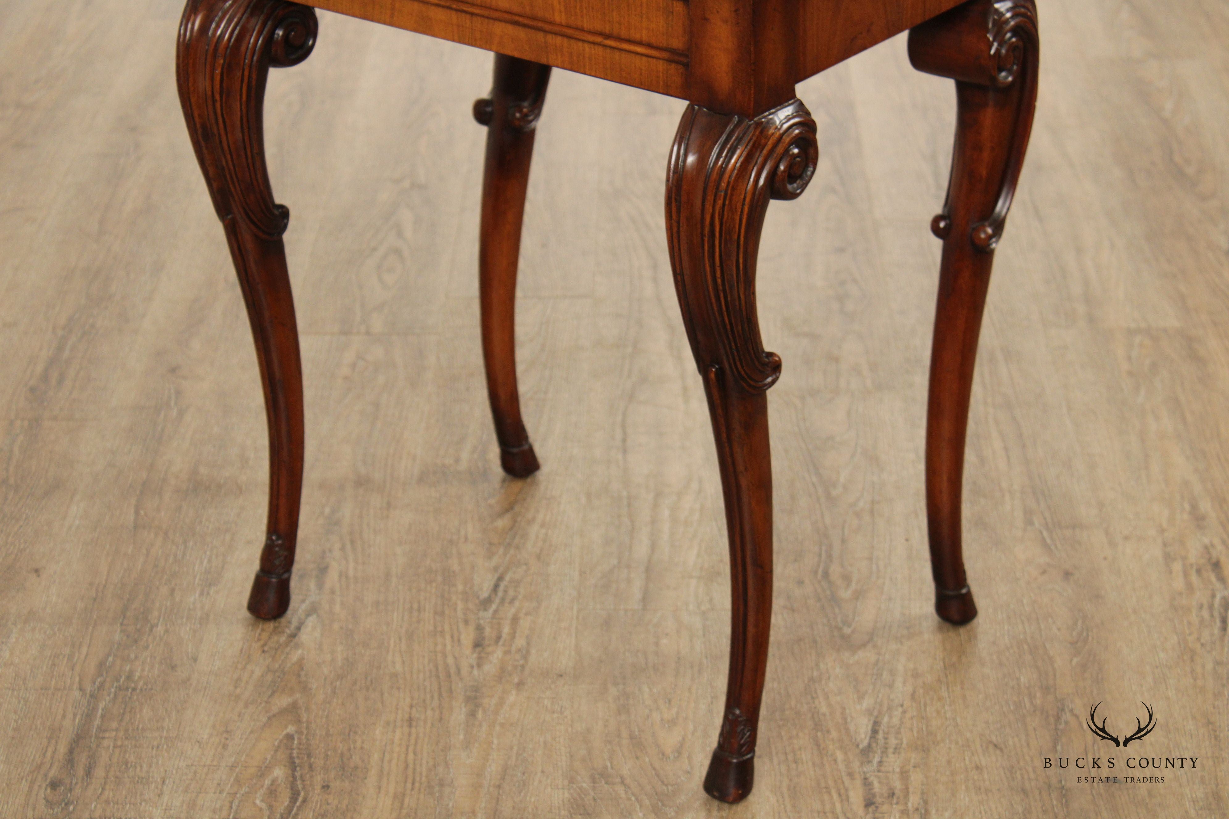 Italian Style Quality Carved Walnut Side Table