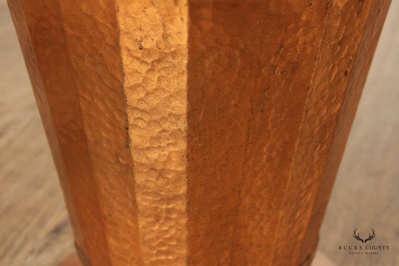 Antique Jos Heinrichs Hammered Copper Cuspidor Pot