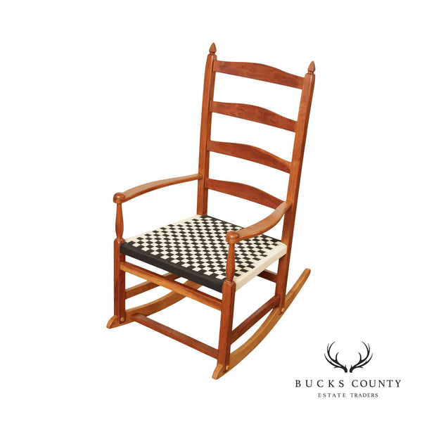 Shaker Style Cherry Ladder Back Rocking Chair