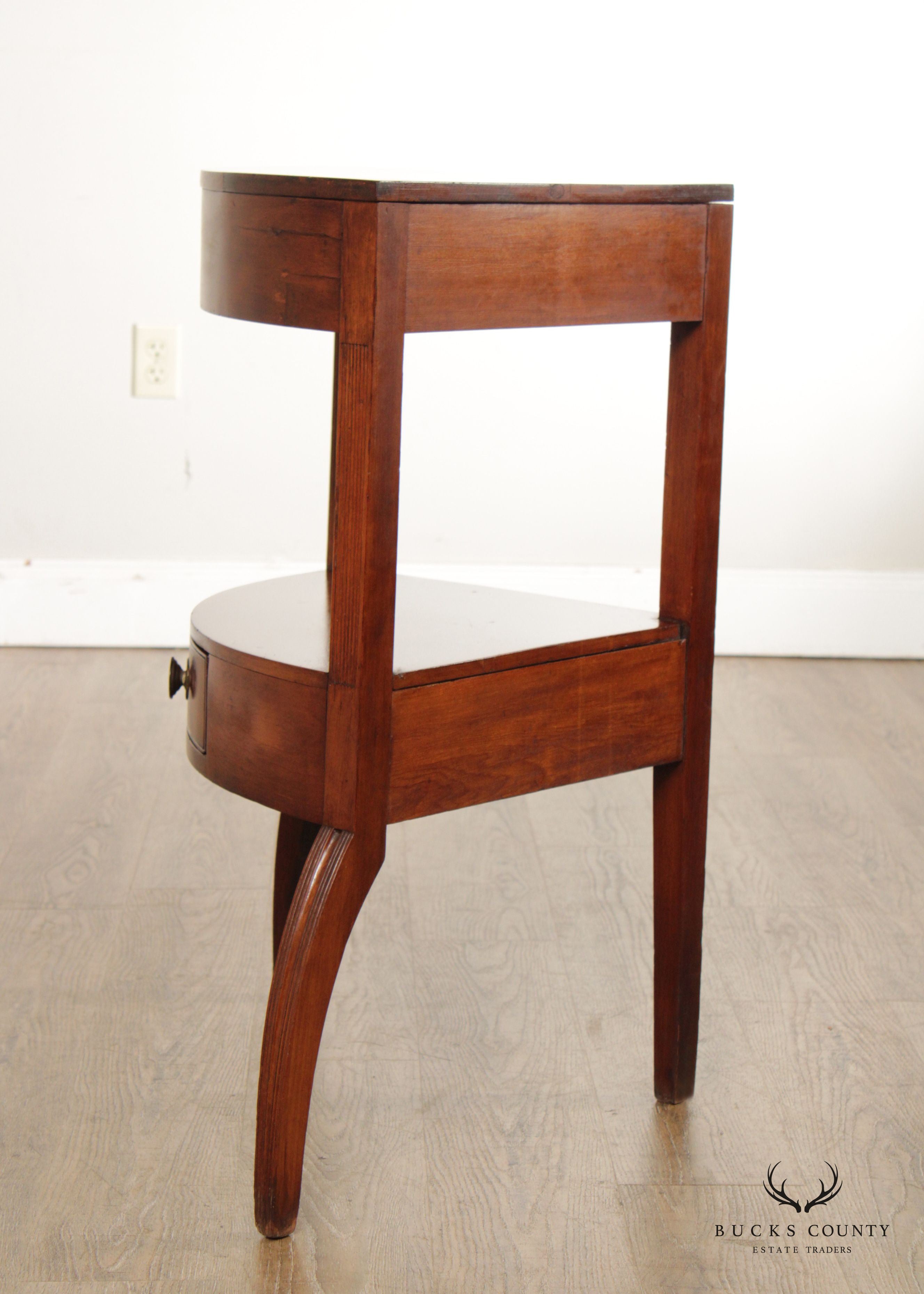 Antique English Regency Style Corner Wash Stand