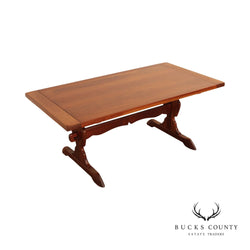 Quality Solid Cherry Expandable Trestle Dining Table