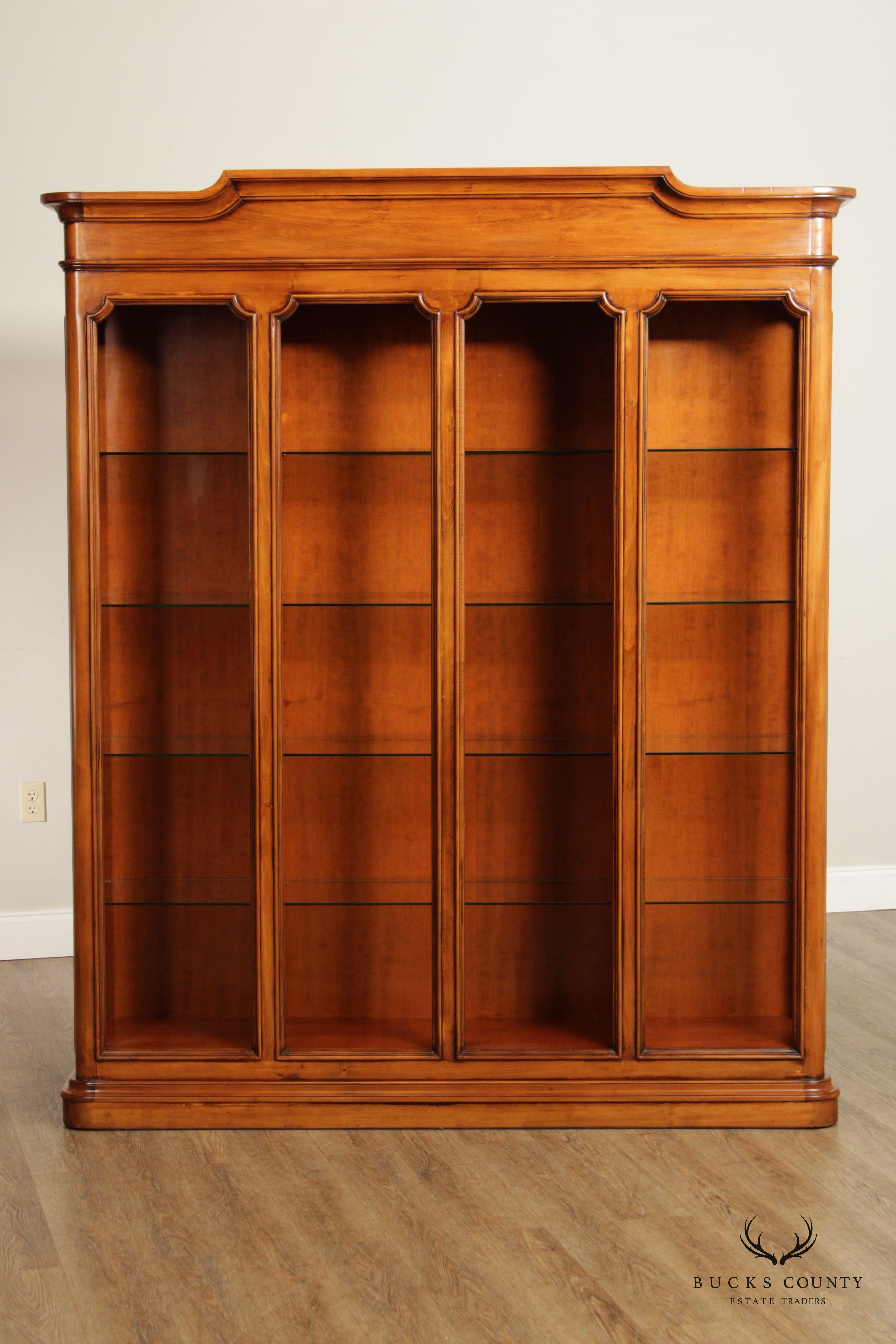 Francesco Molon Louis Philippe Style Cherry Illuminated Bookcase Etagere