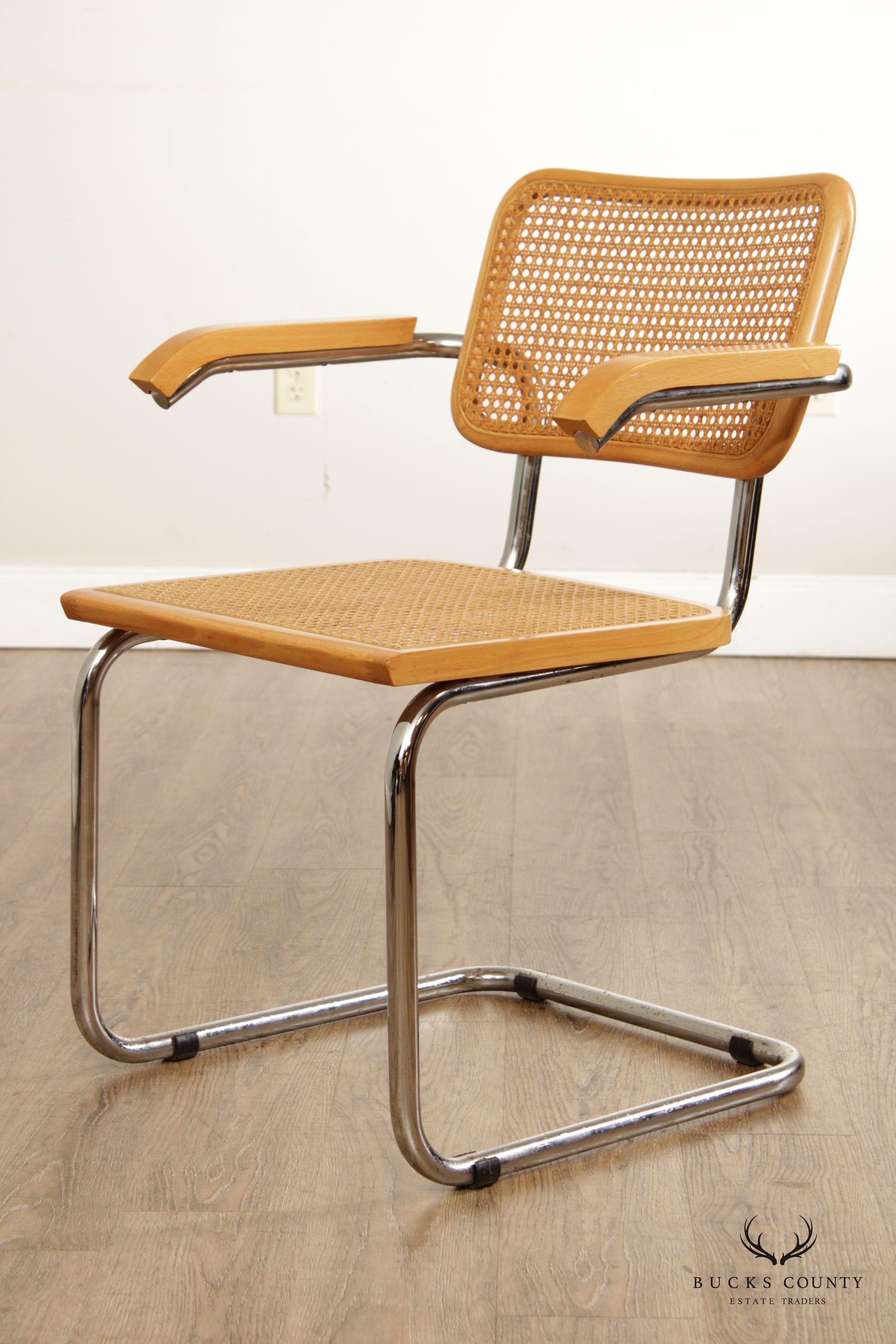 Marcel Breuer Italian Mid Century Modern Cesca Armchair