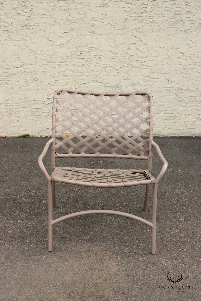 Vintage Outdoor Patio Armchair With Ottoman