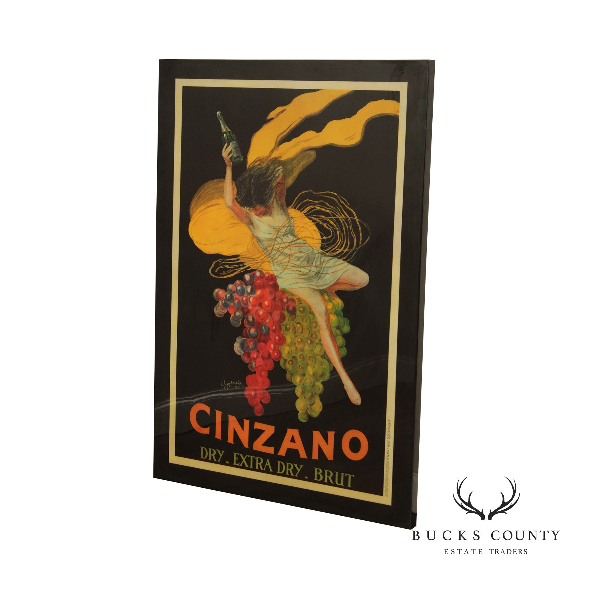 Art Deco Style 'Cinzano' Decorative Advertisement Wall Panel