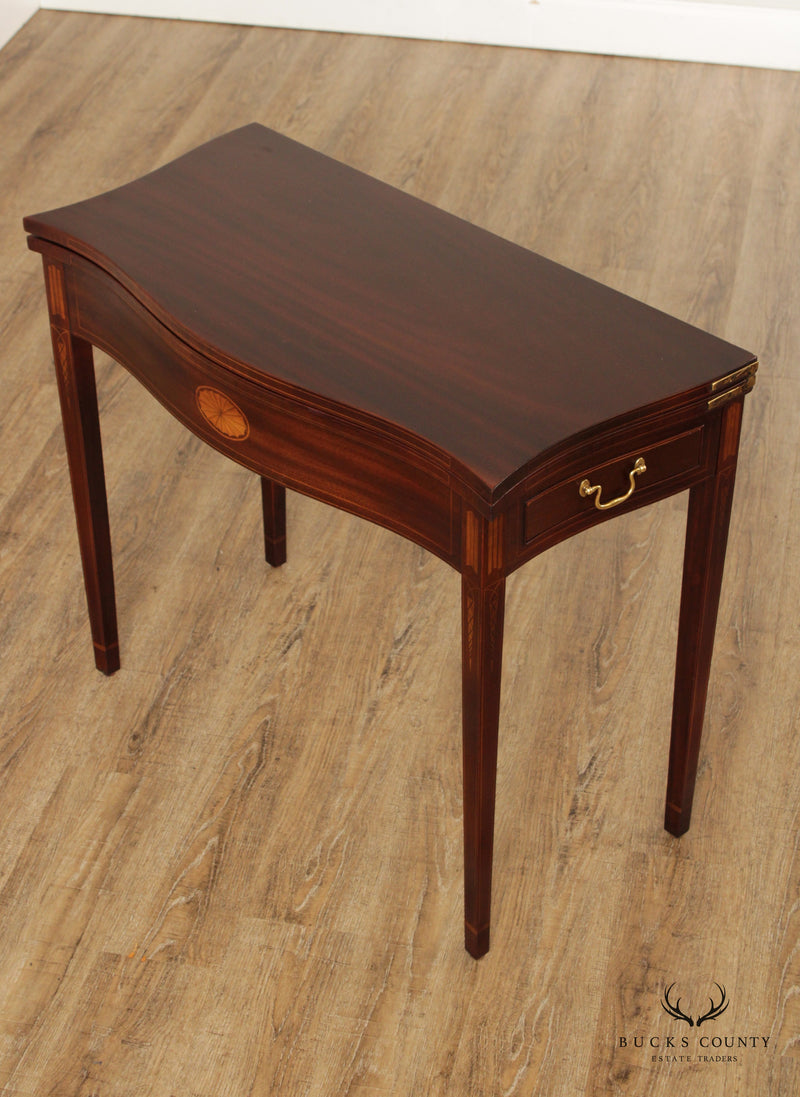 John Stuart Inc. American Museum Collection Mahogany Federal Hepplewhite Style Card Table