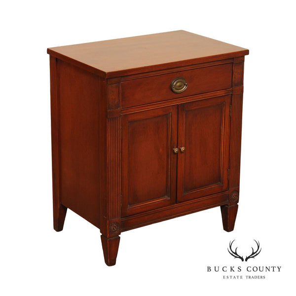National Furniture Co. Vintage Hepplewhite Style Mahogany Nightstand Cabinet