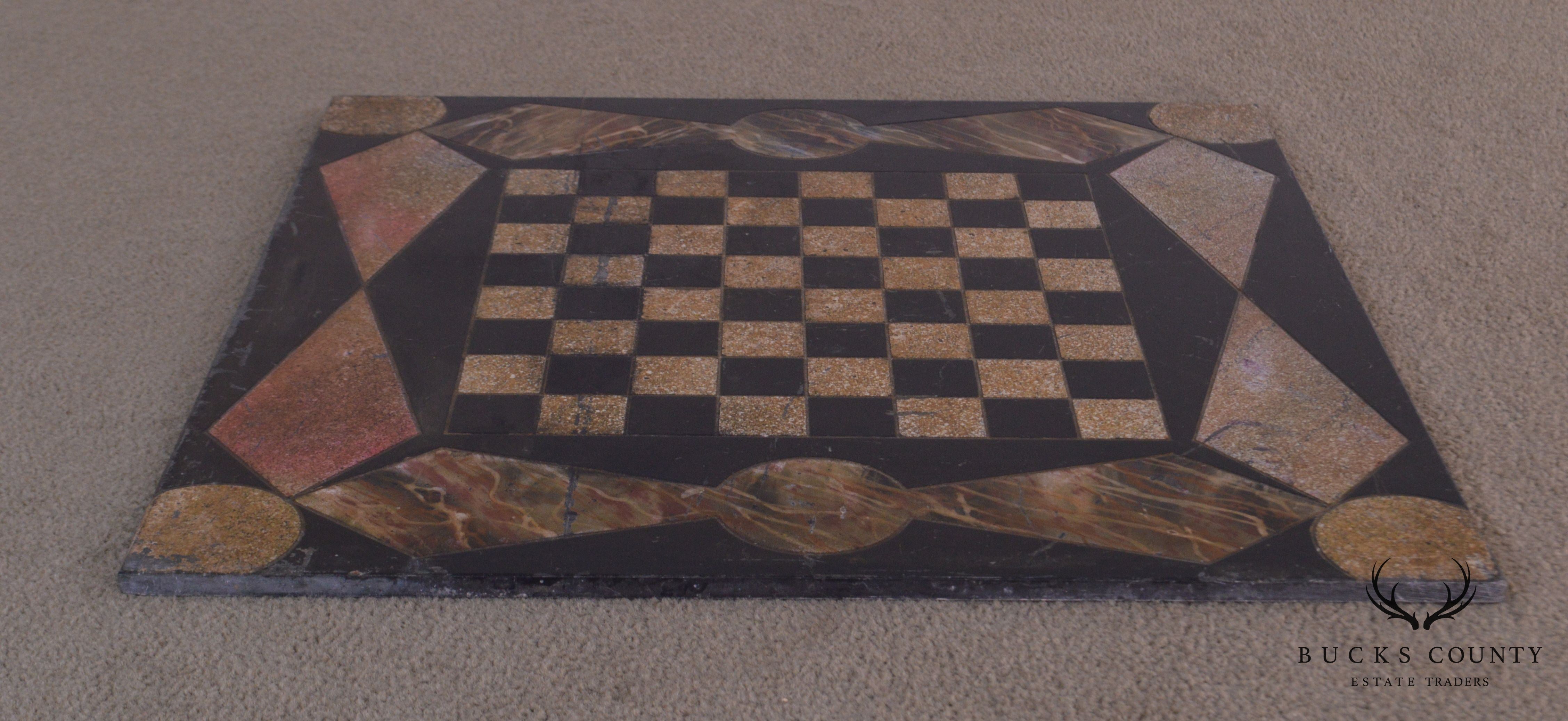 Antique Slate Chess Game Board (A)