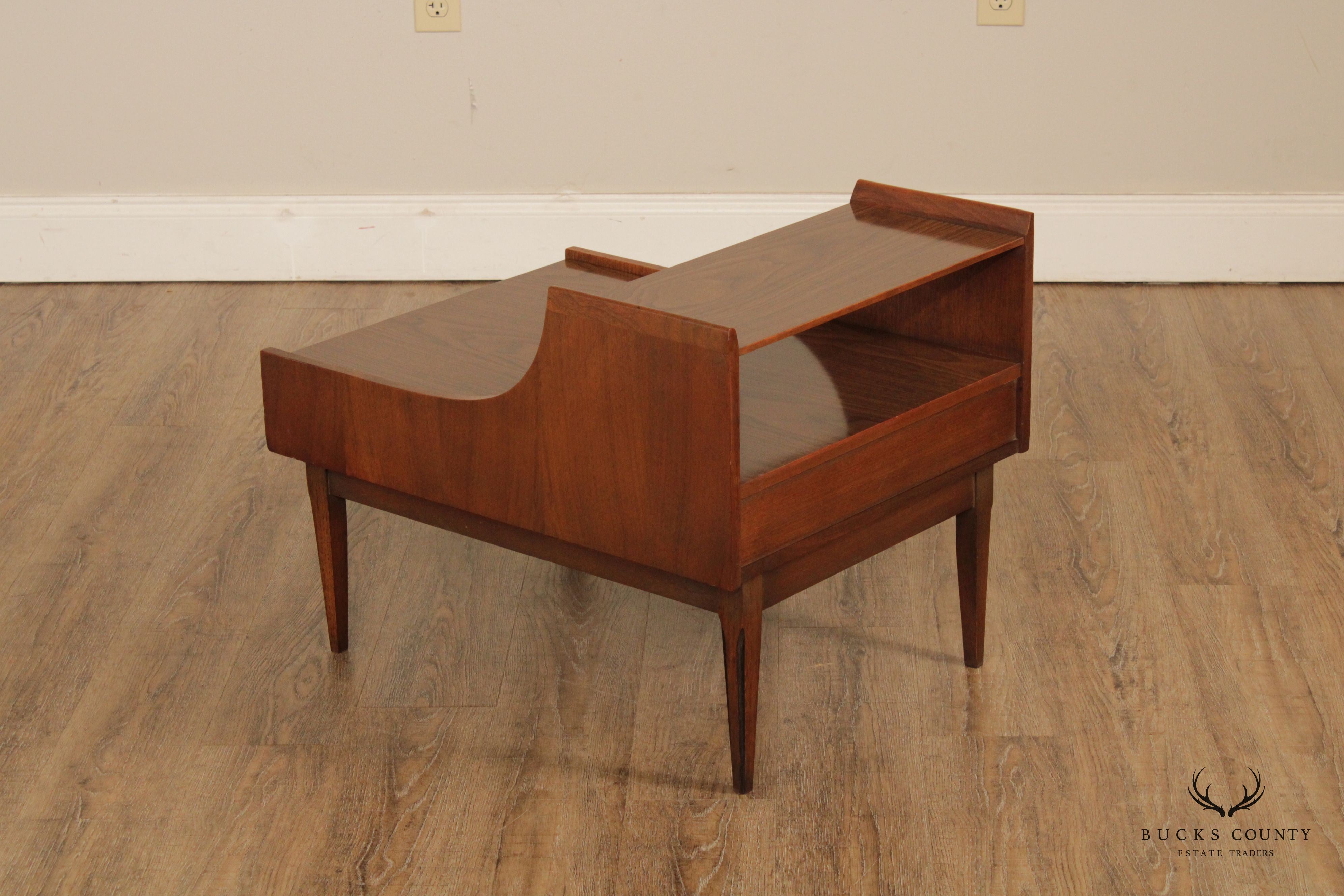 Mid Century Modern Walnut Side Table