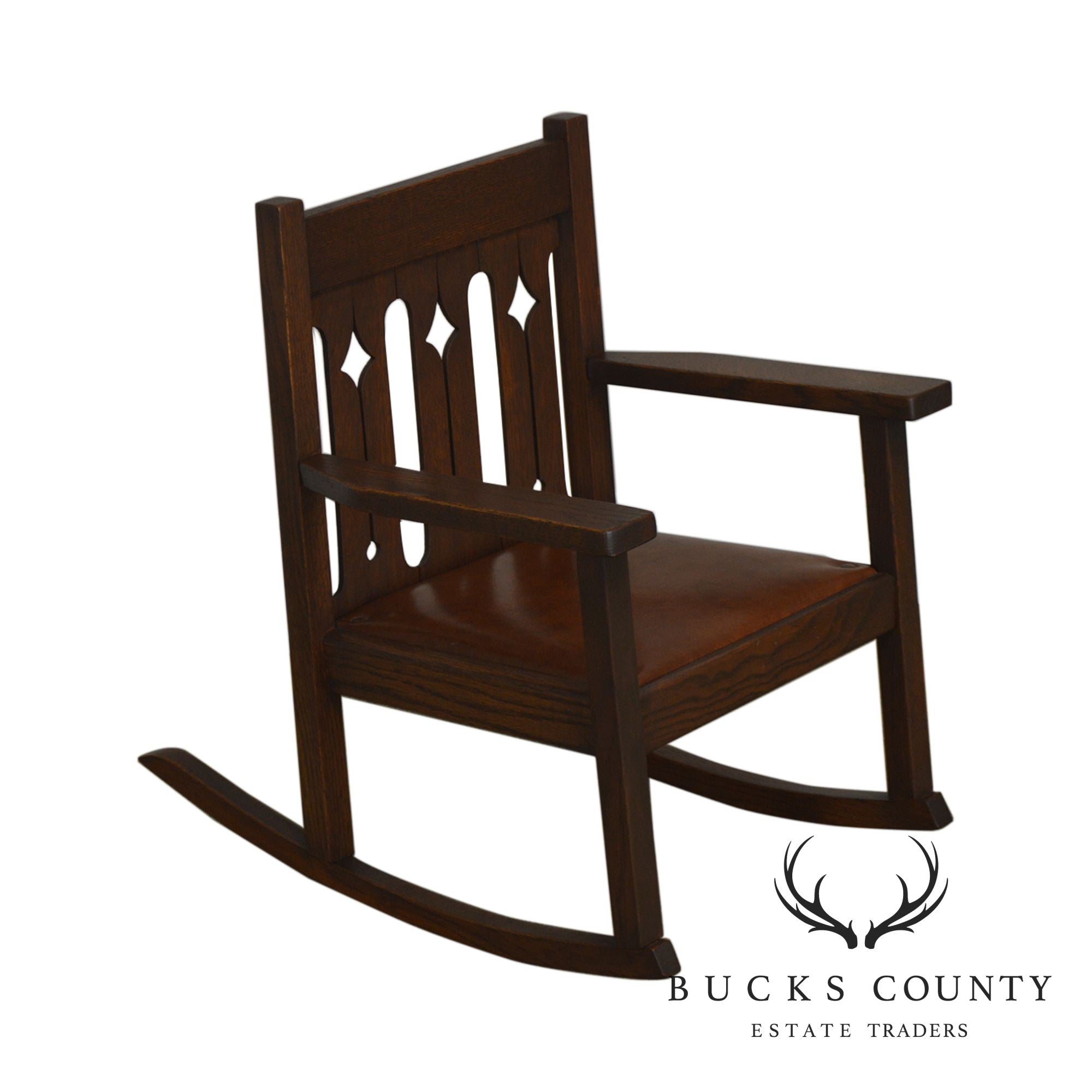 Antique Mission Oak Childs Rocker