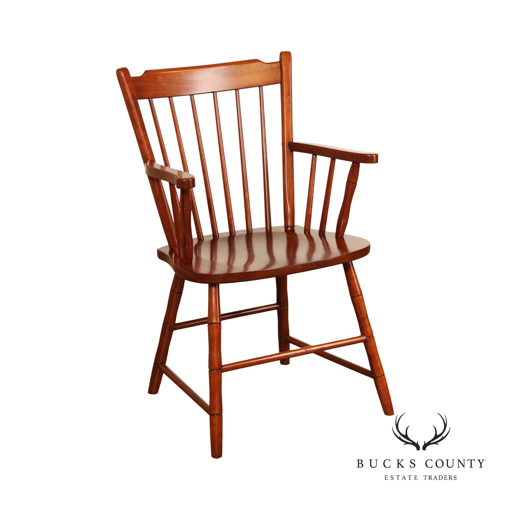 Custom Quality Cherry Windsor Armchair