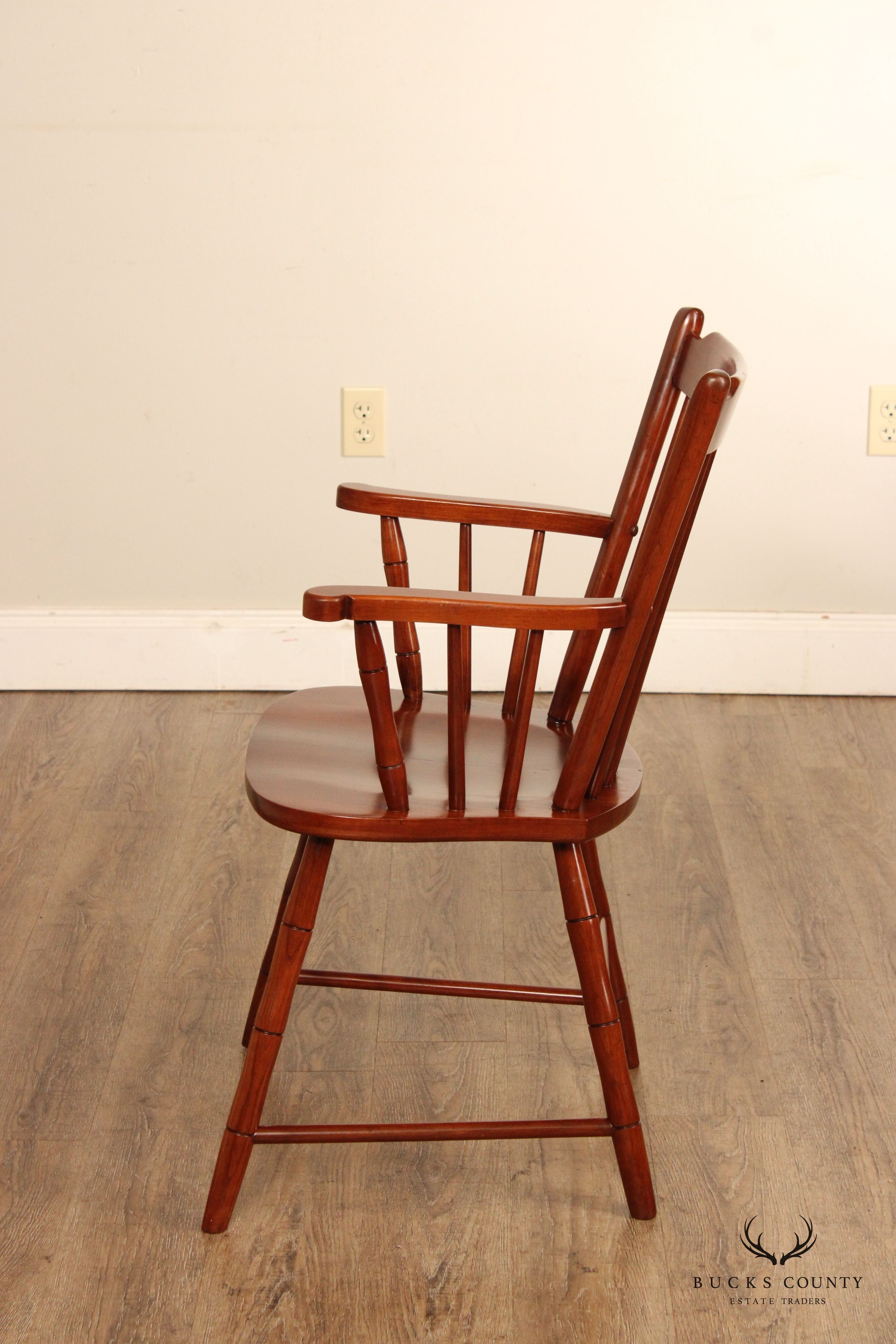 Custom Quality Cherry Windsor Armchair